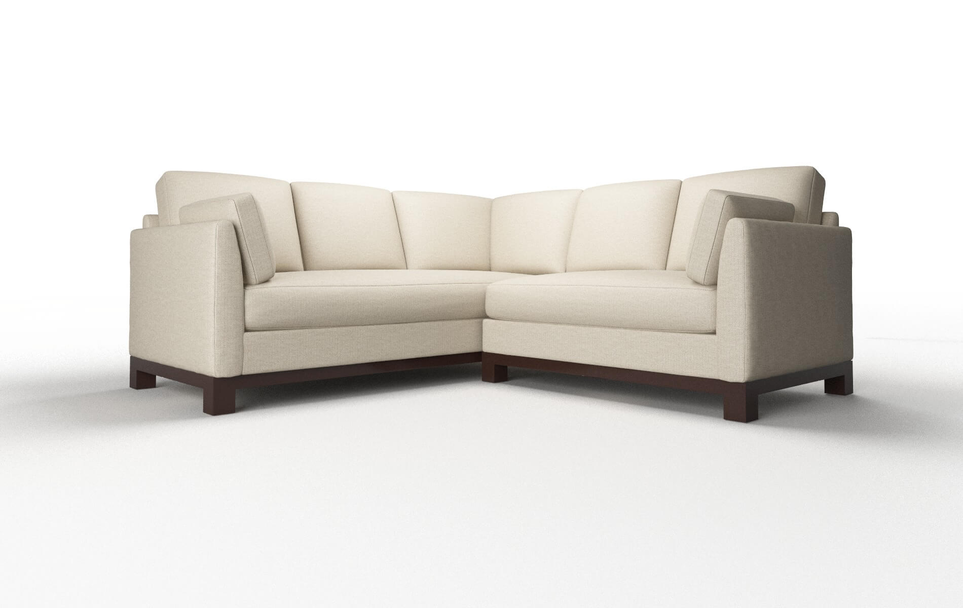 Dover Parker Linen Sectional espresso legs 1