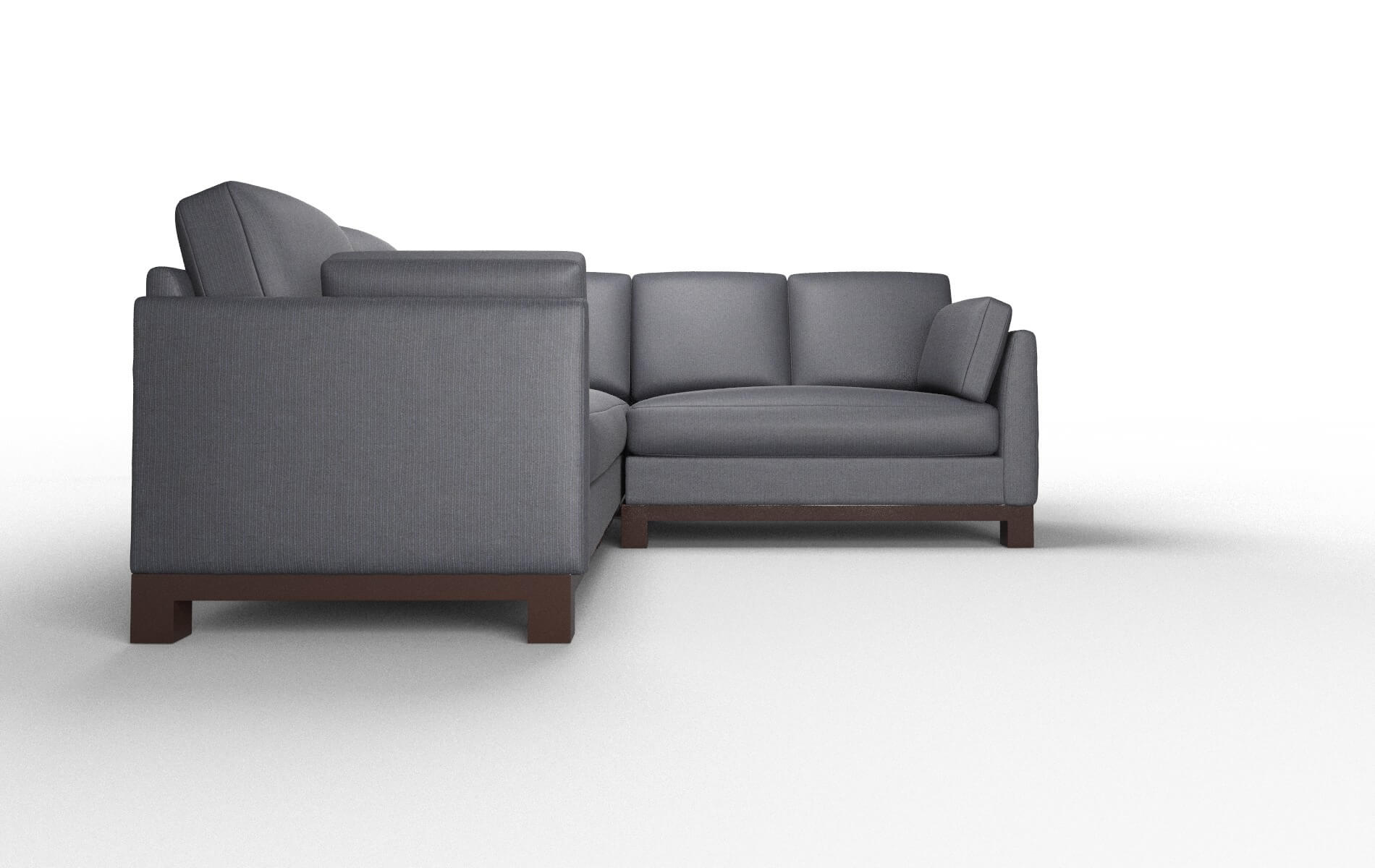 Dover Parker Midnight Sectional espresso legs 2