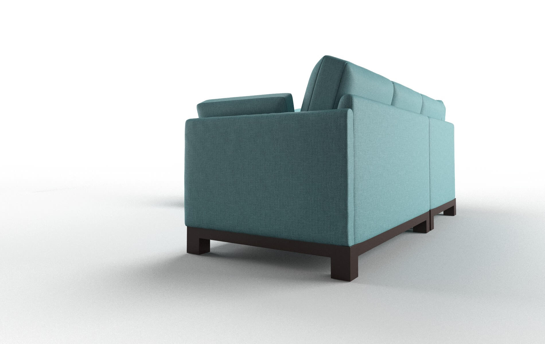 Dover Parker Turquoise Sectional espresso legs 4