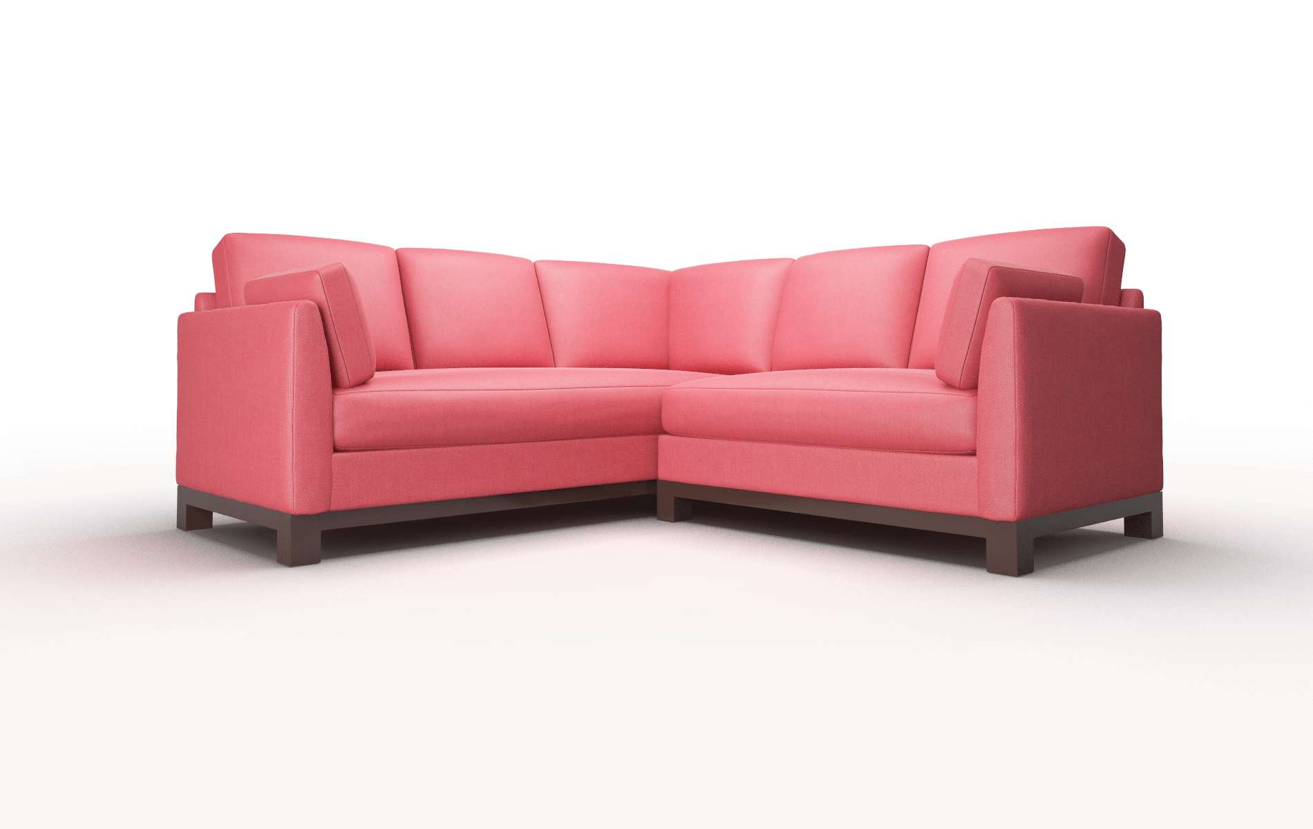 Dover Pauline Ruby Sectional espresso legs 1