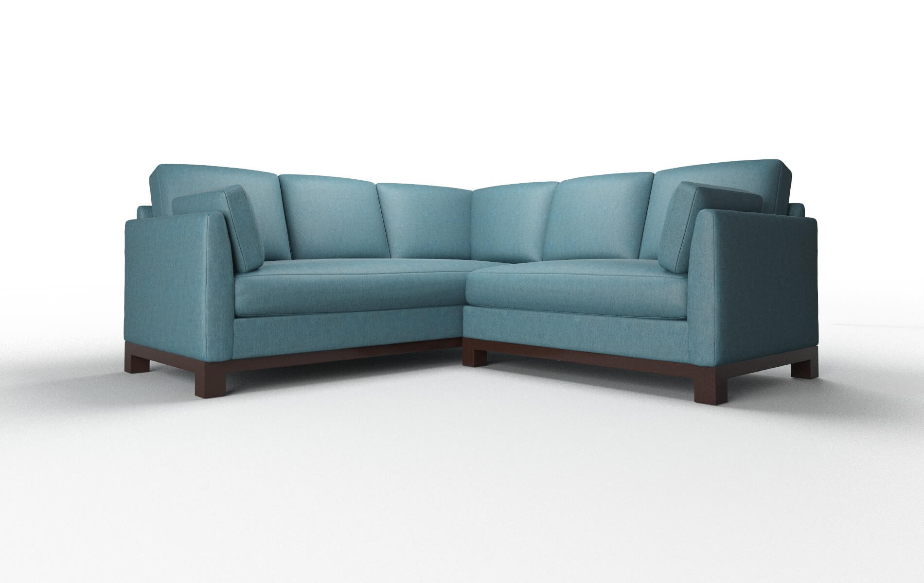 Dover Portland Prussian Sectional espresso legs 1