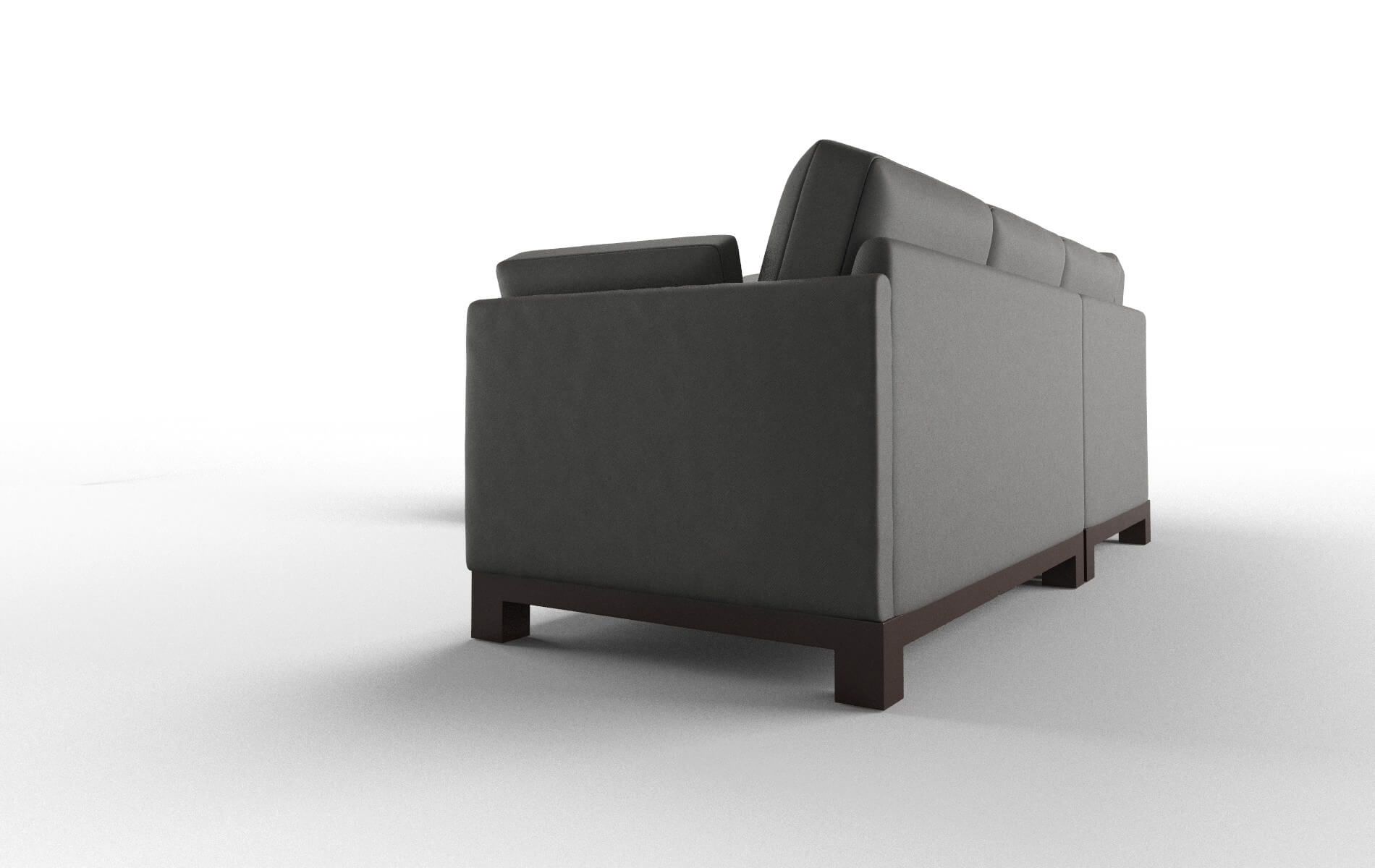 Dover Rocket Charcoal Sectional espresso legs 4