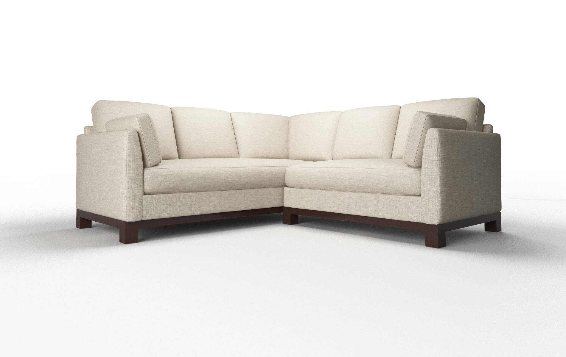 Dover Rocket dove Sectional Espresso Legs  1