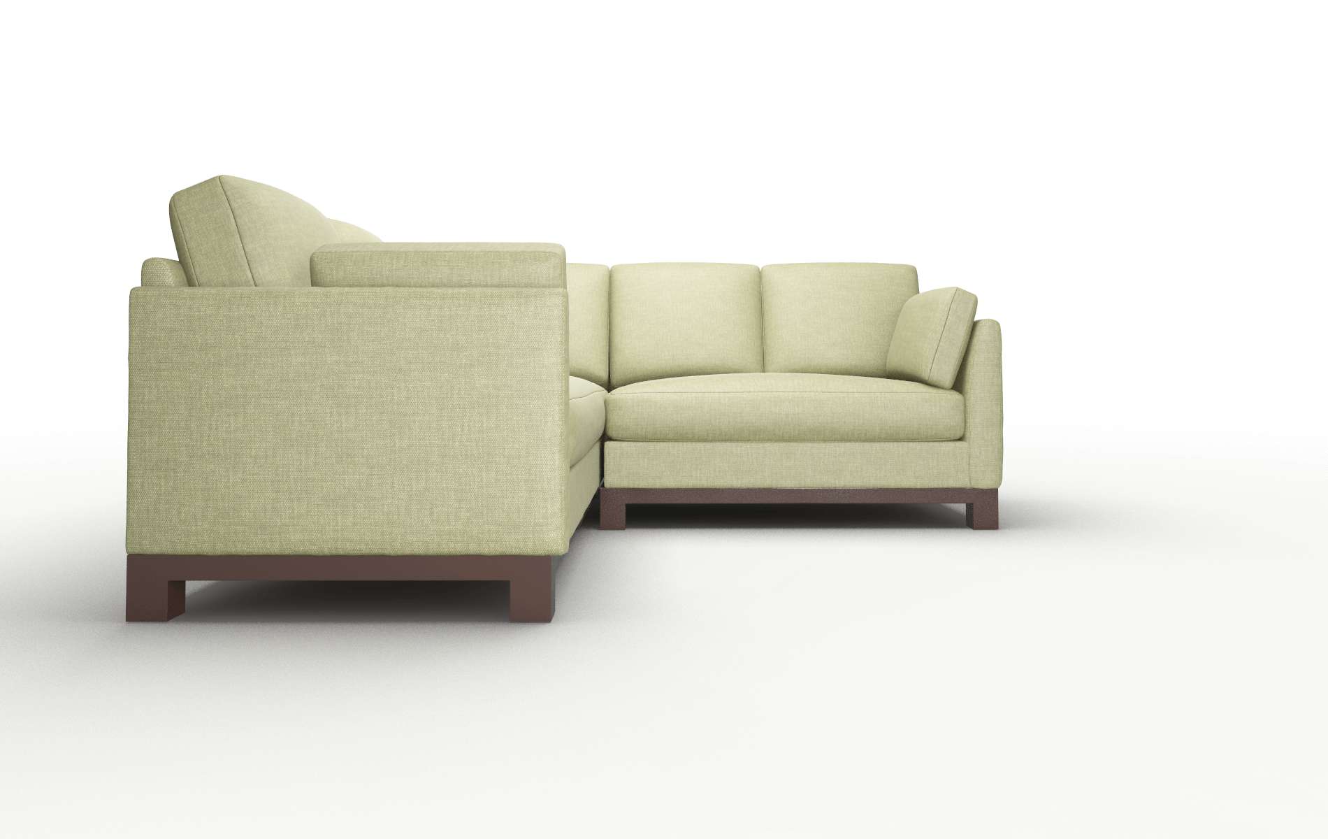Dover Rocket Evergreen Sectional espresso legs 2