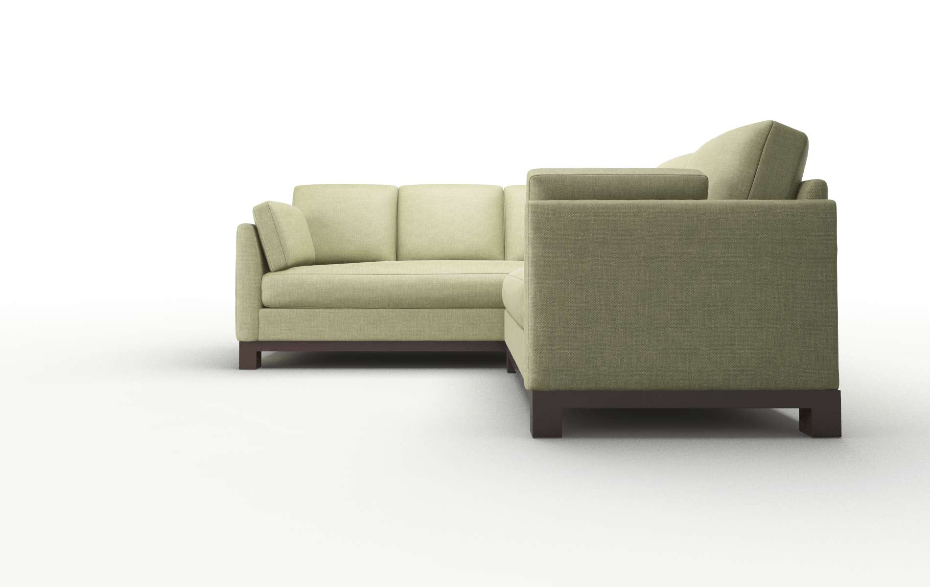 Dover Rocket Evergreen Sectional espresso legs 5
