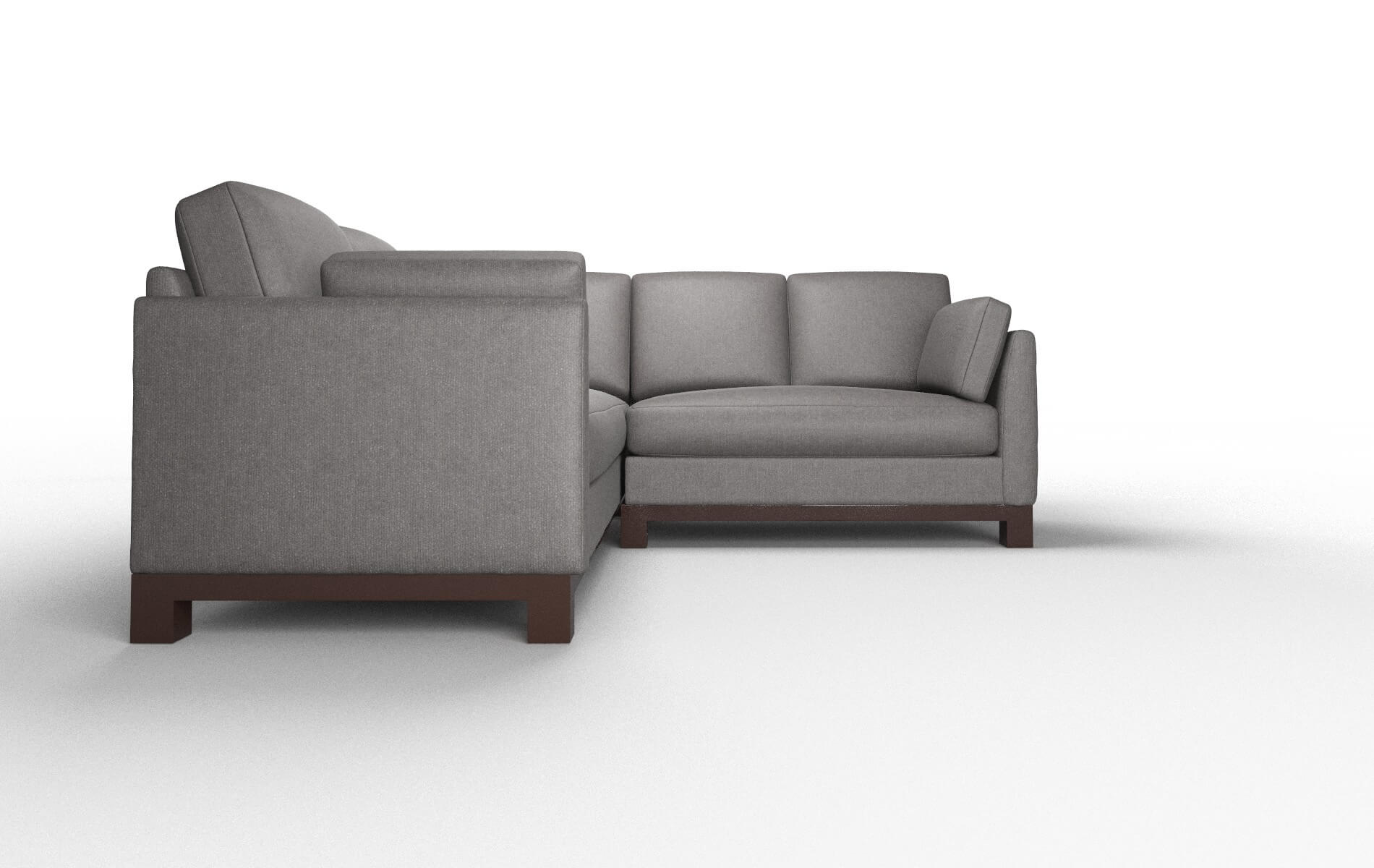 Dover Sasha Grey Sectional espresso legs 2