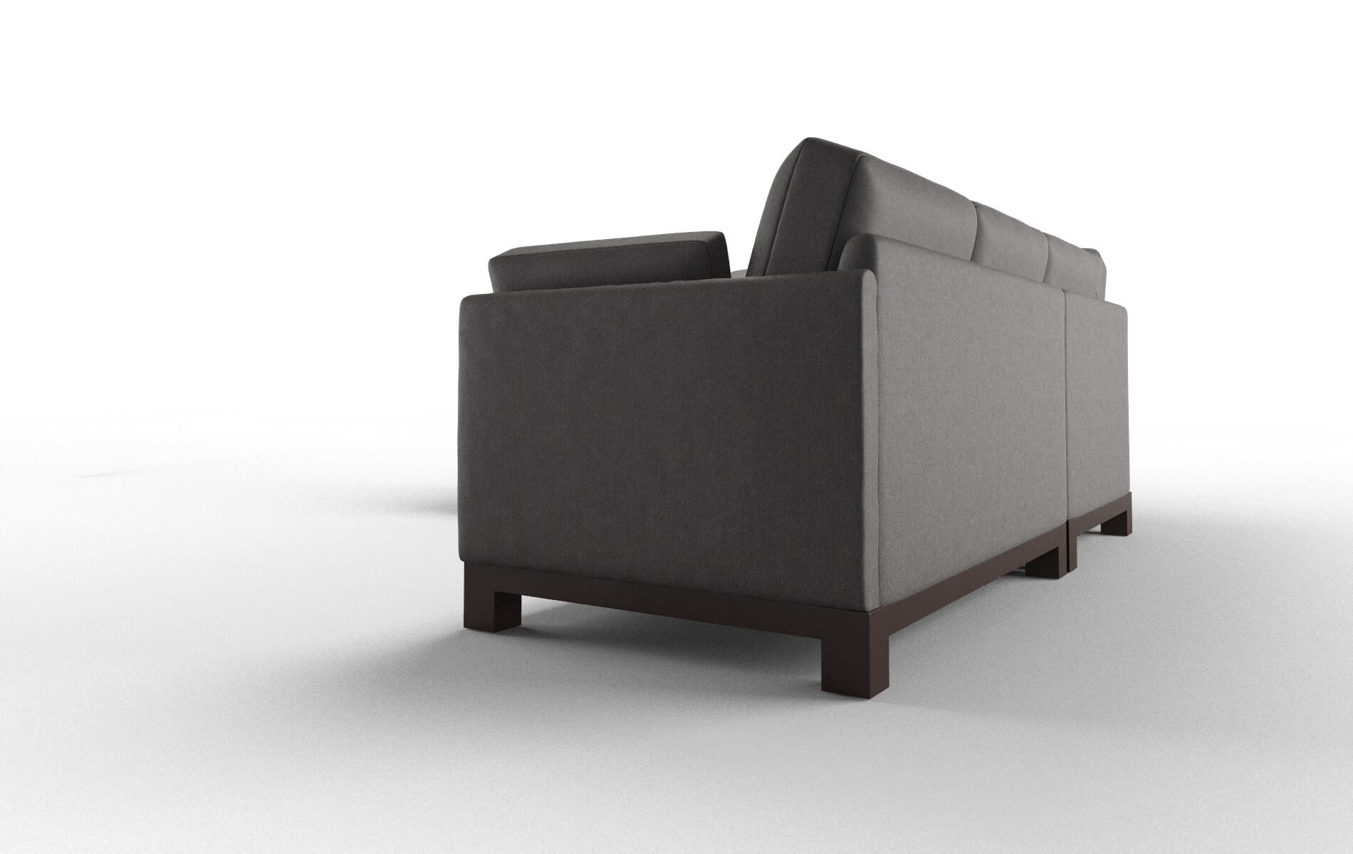 Dover Sasha Grey Sectional espresso legs 4