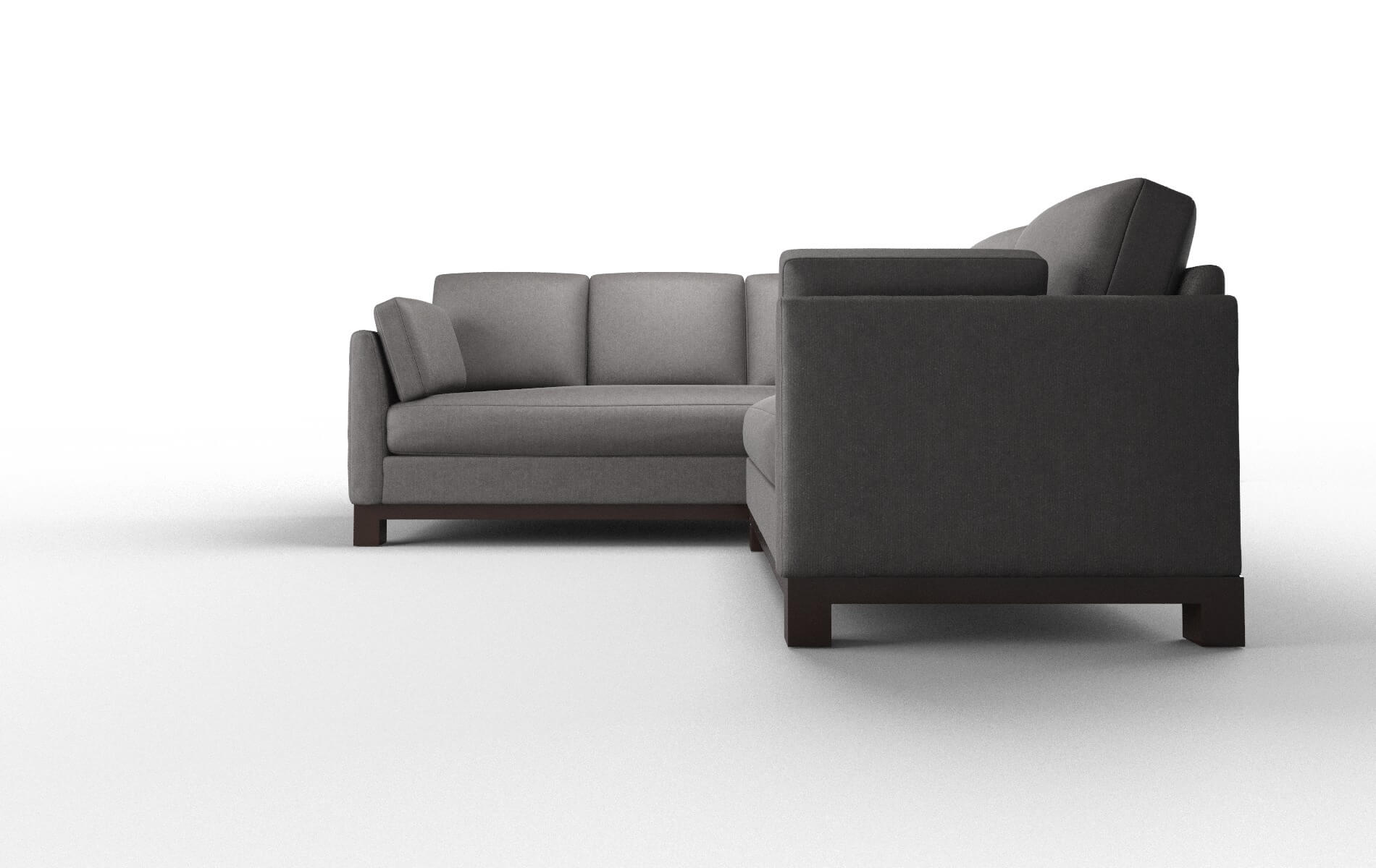 Dover Sasha Grey Sectional espresso legs 5