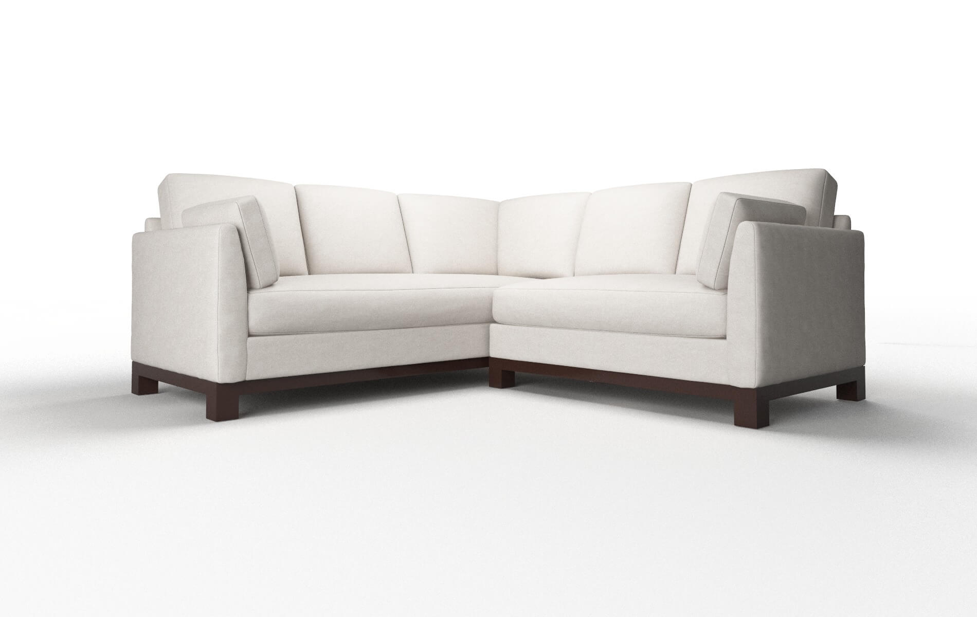 Dover Suave Dove Sectional espresso legs 1