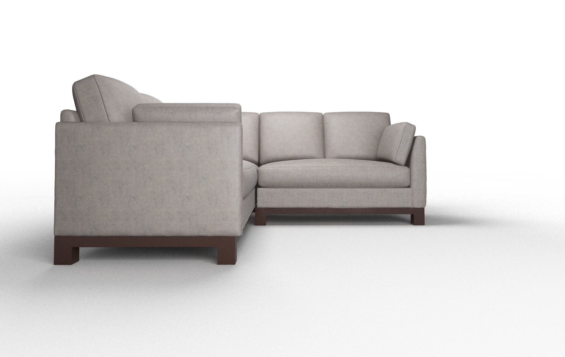 Dover Suave Slate Sectional espresso legs 2
