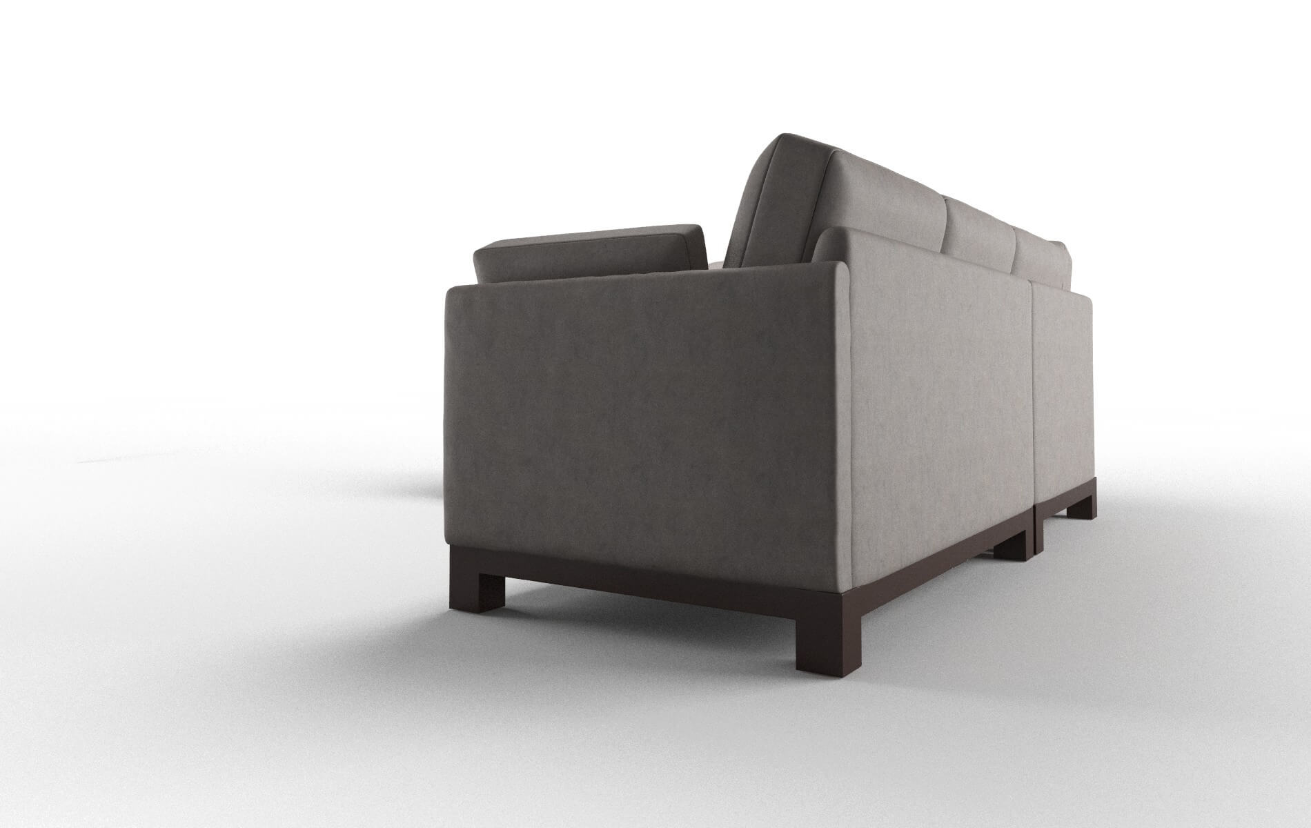 Dover Suave Slate Sectional espresso legs 4
