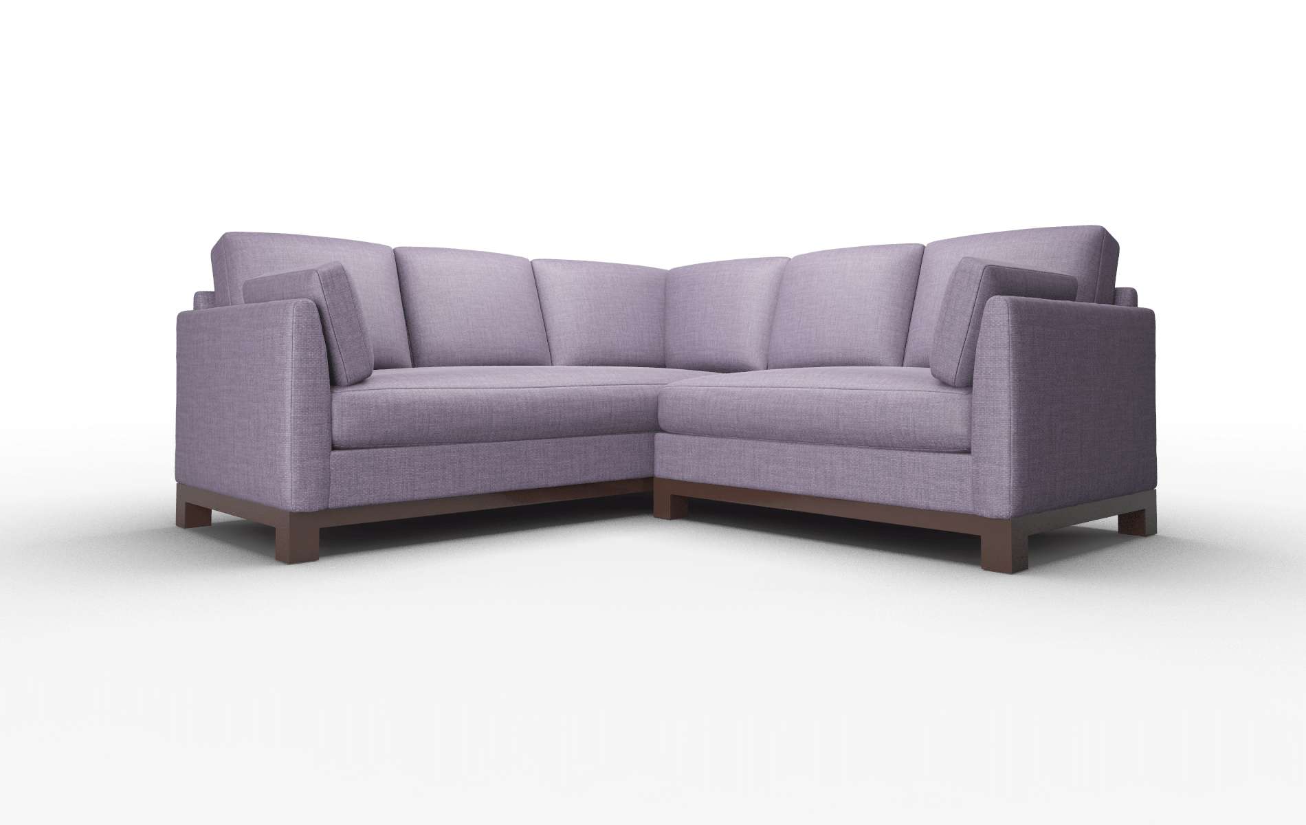 Dover Tess Blackberry Sectional espresso legs 1