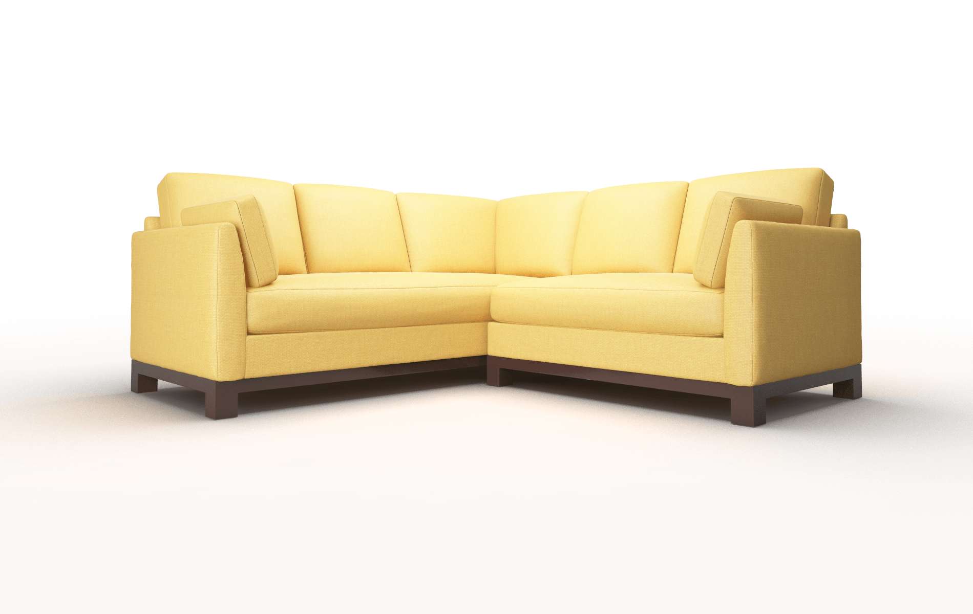 Dover Tess Turmeric Sectional espresso legs 1