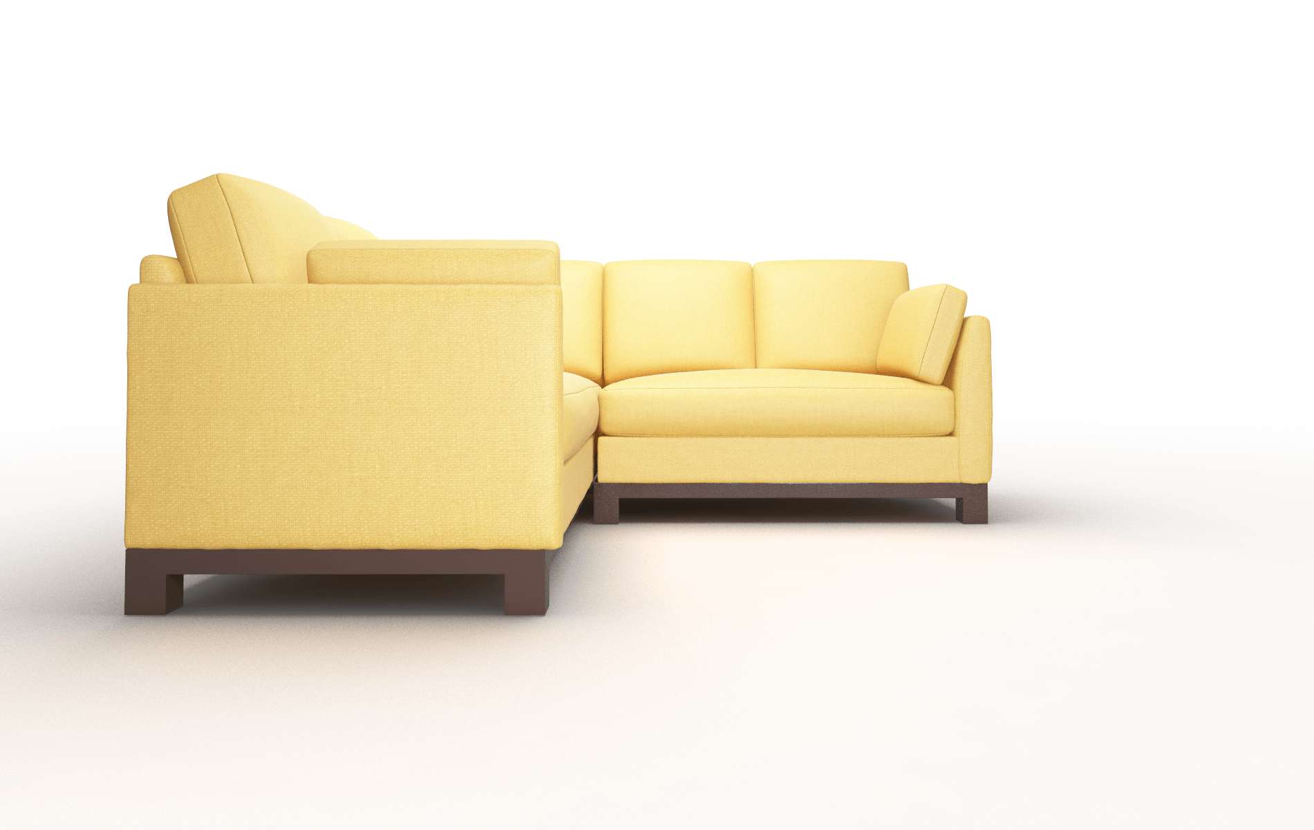 Dover Tess Turmeric Sectional espresso legs 2