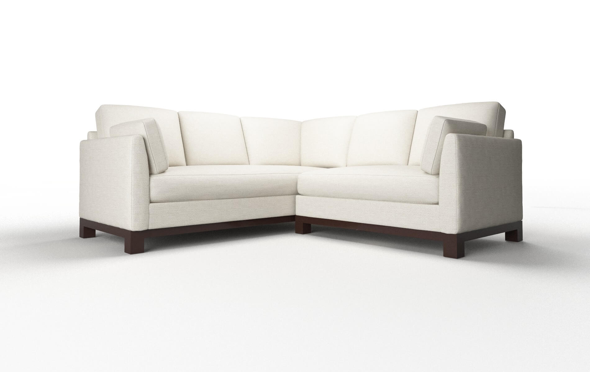 Dover Venus Cream Sectional espresso legs 1