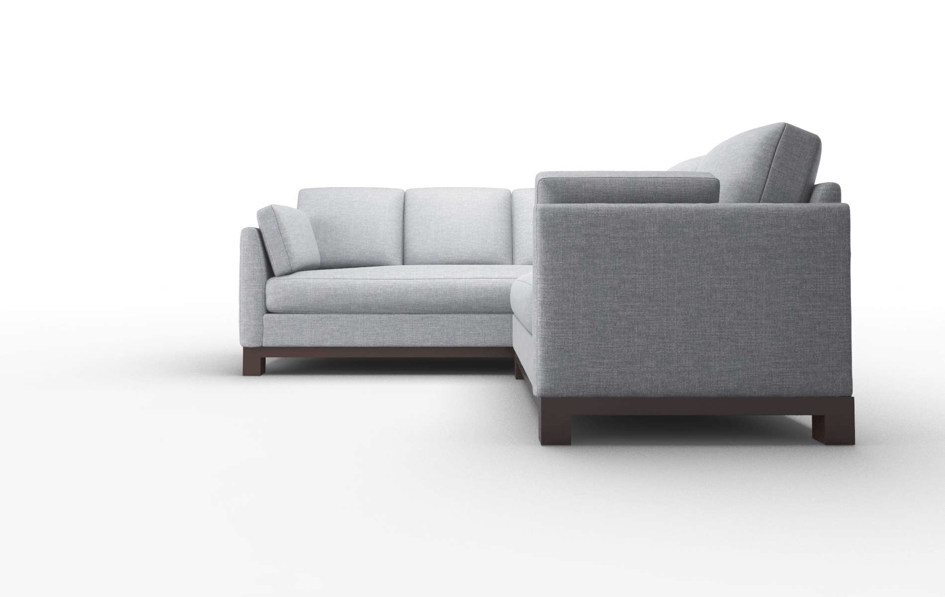Dover Venus Mist Sectional espresso legs 5