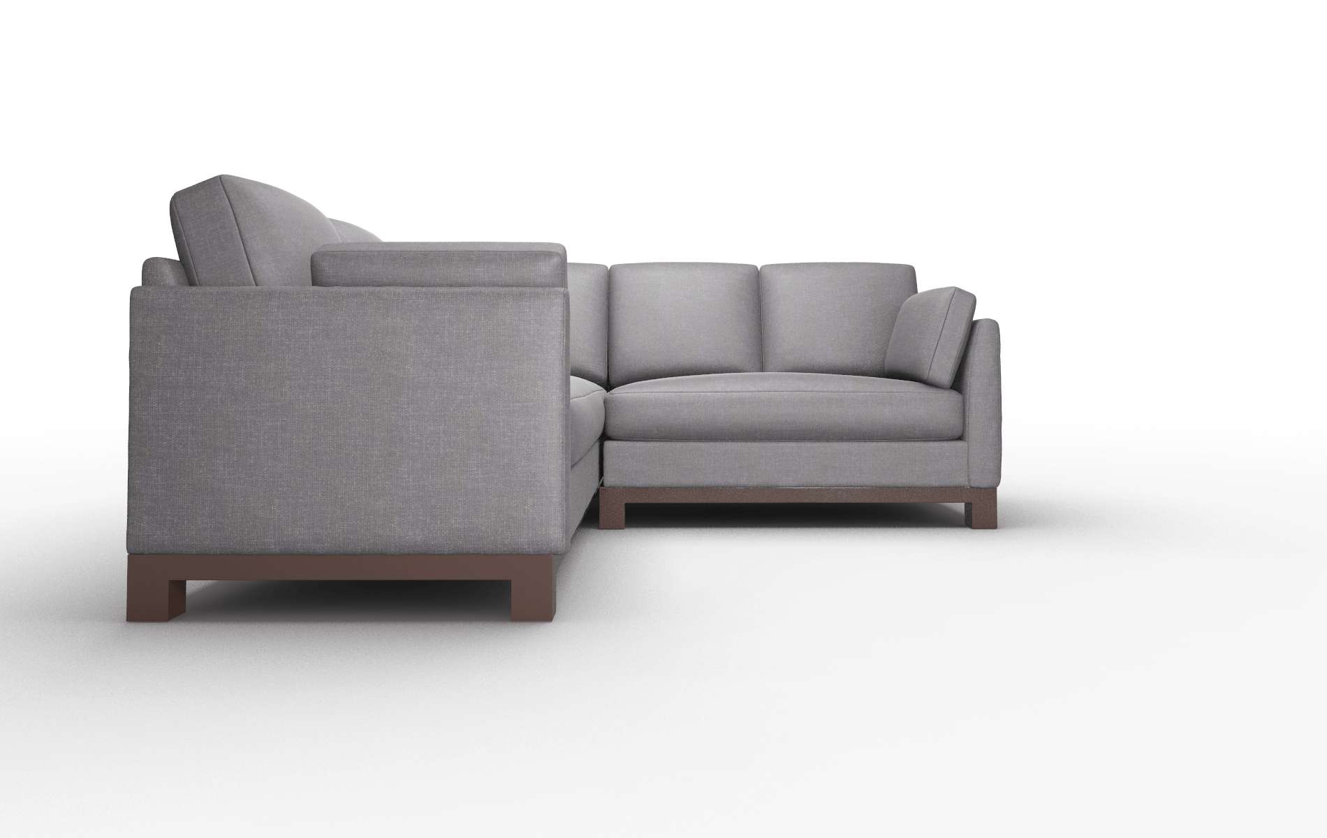 Dover Venus Onyx Sectional espresso legs 2