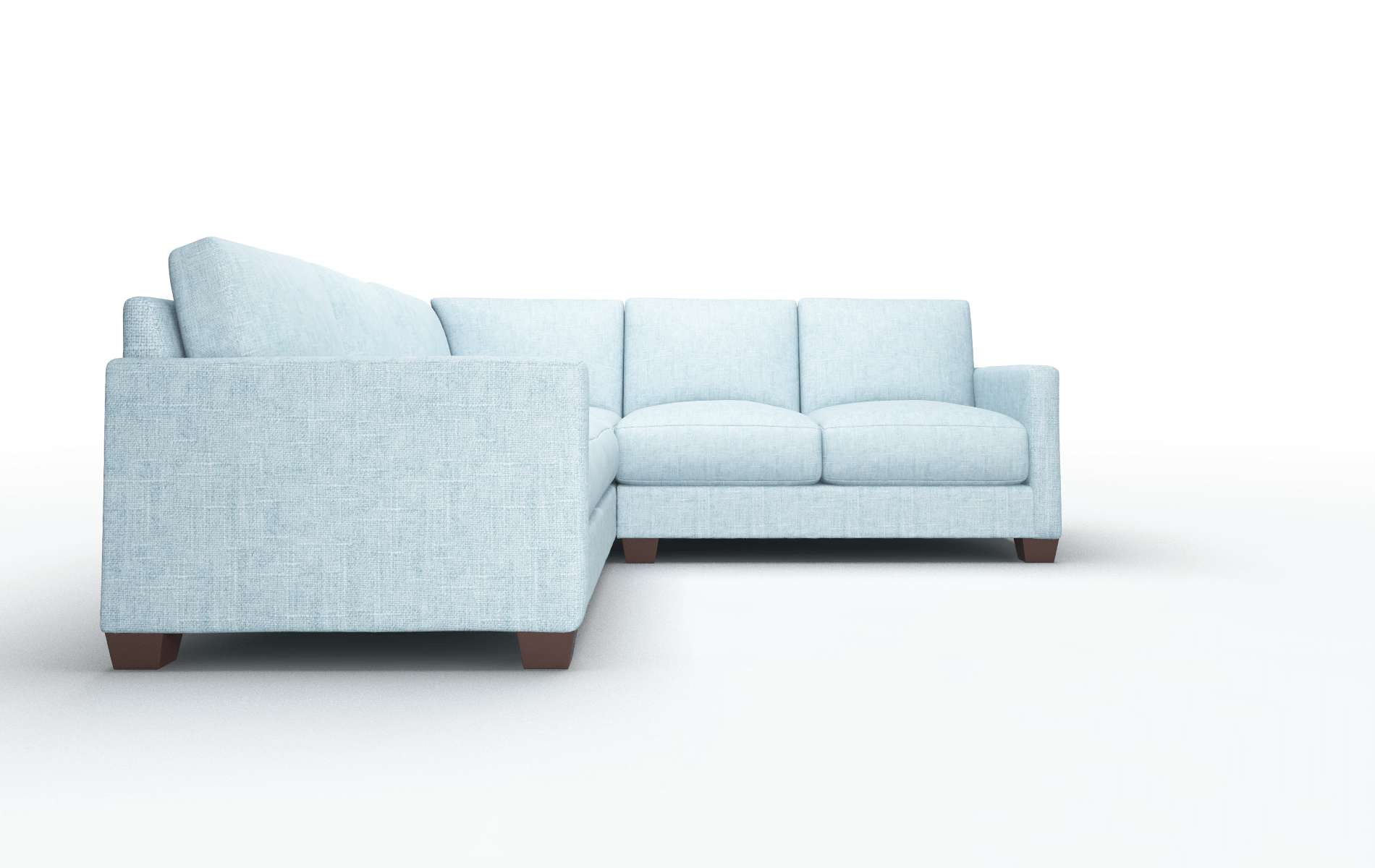 Dresden Atlas Turquoise Sectional espresso legs 2