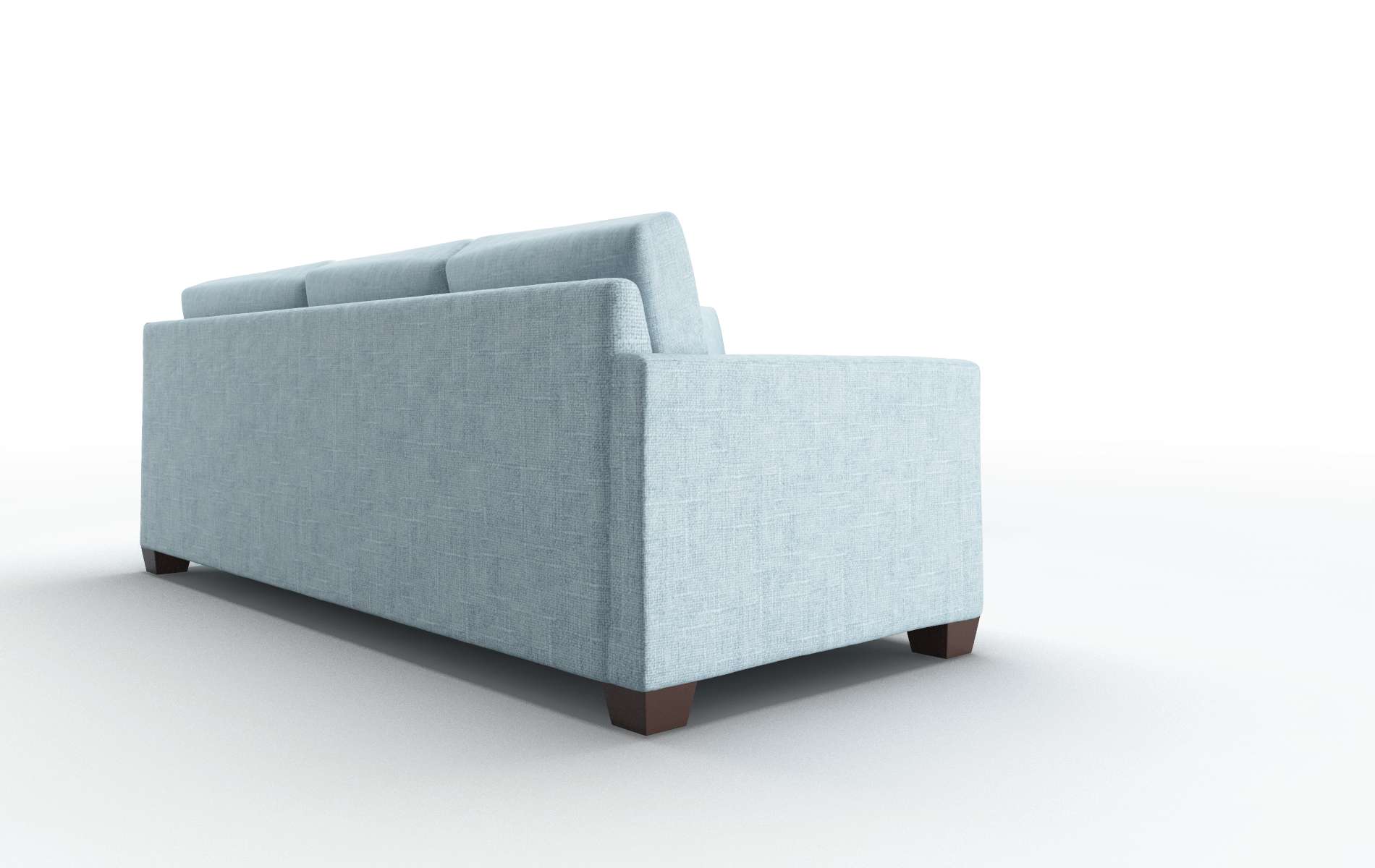 Dresden Atlas Turquoise Sectional espresso legs 3