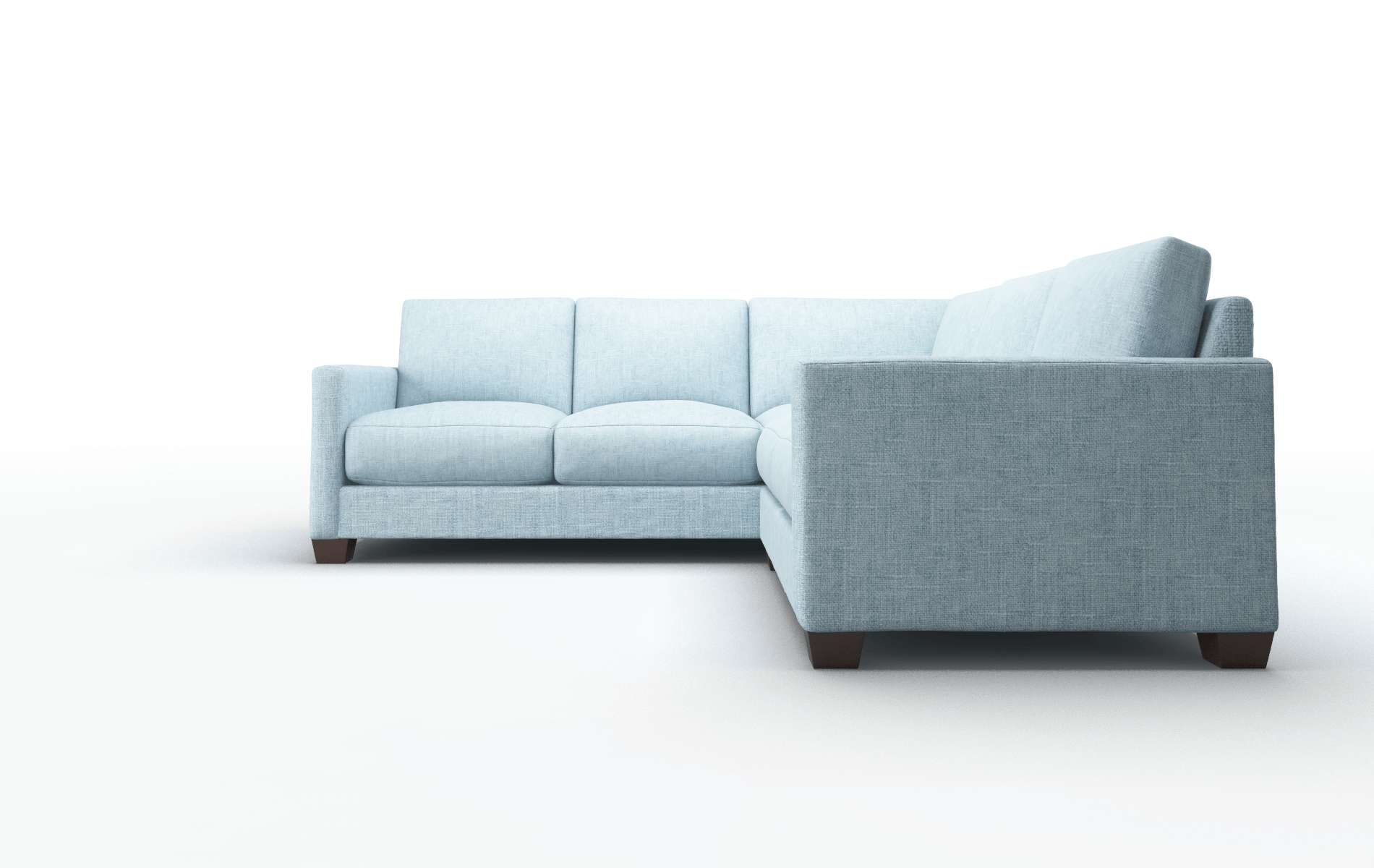 Dresden Atlas Turquoise Sectional espresso legs 5