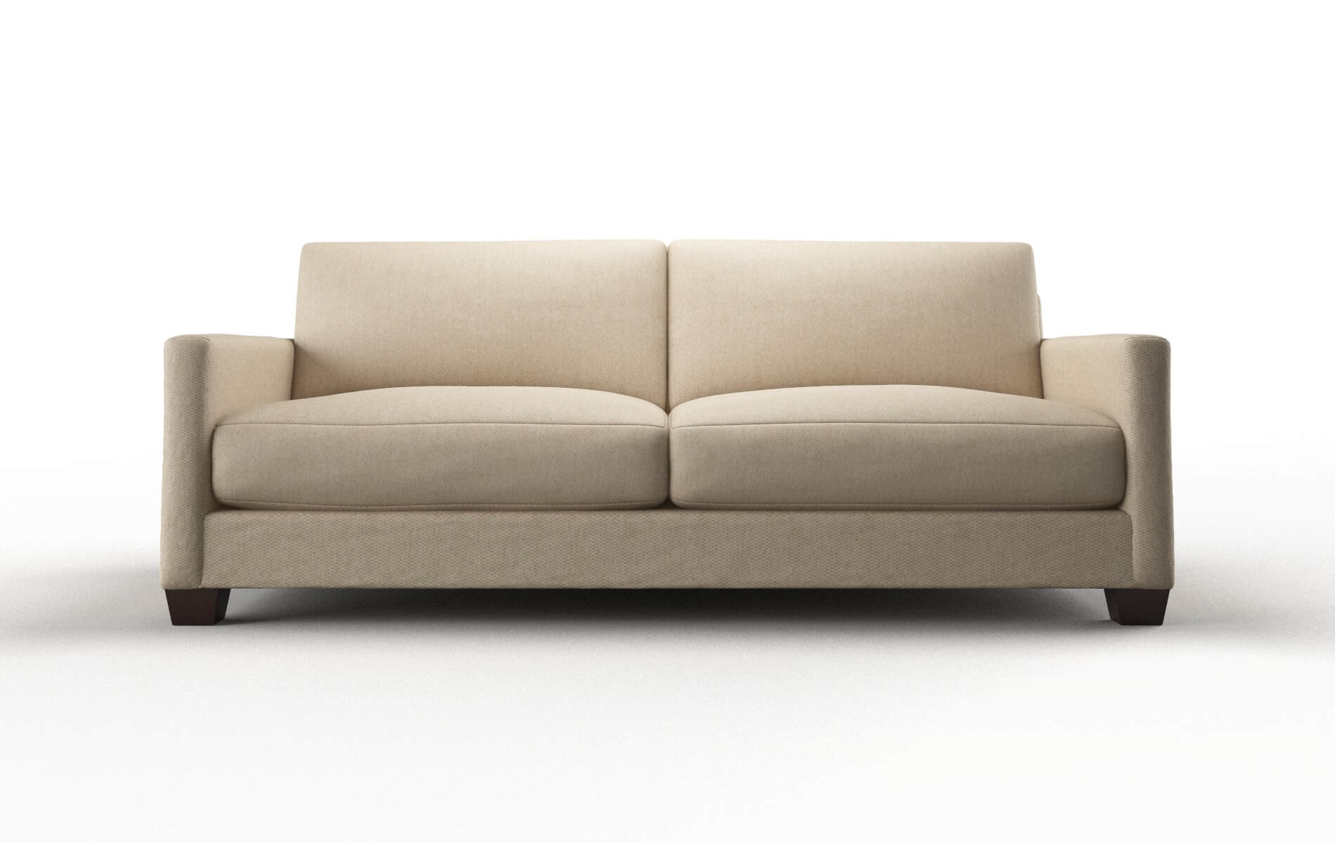 Dresden Avenger Burlap Sofa espresso legs 1