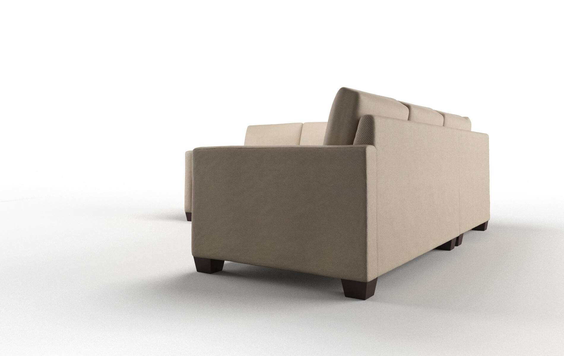 Dresden Avenger Driftwood Sectional espresso legs 4