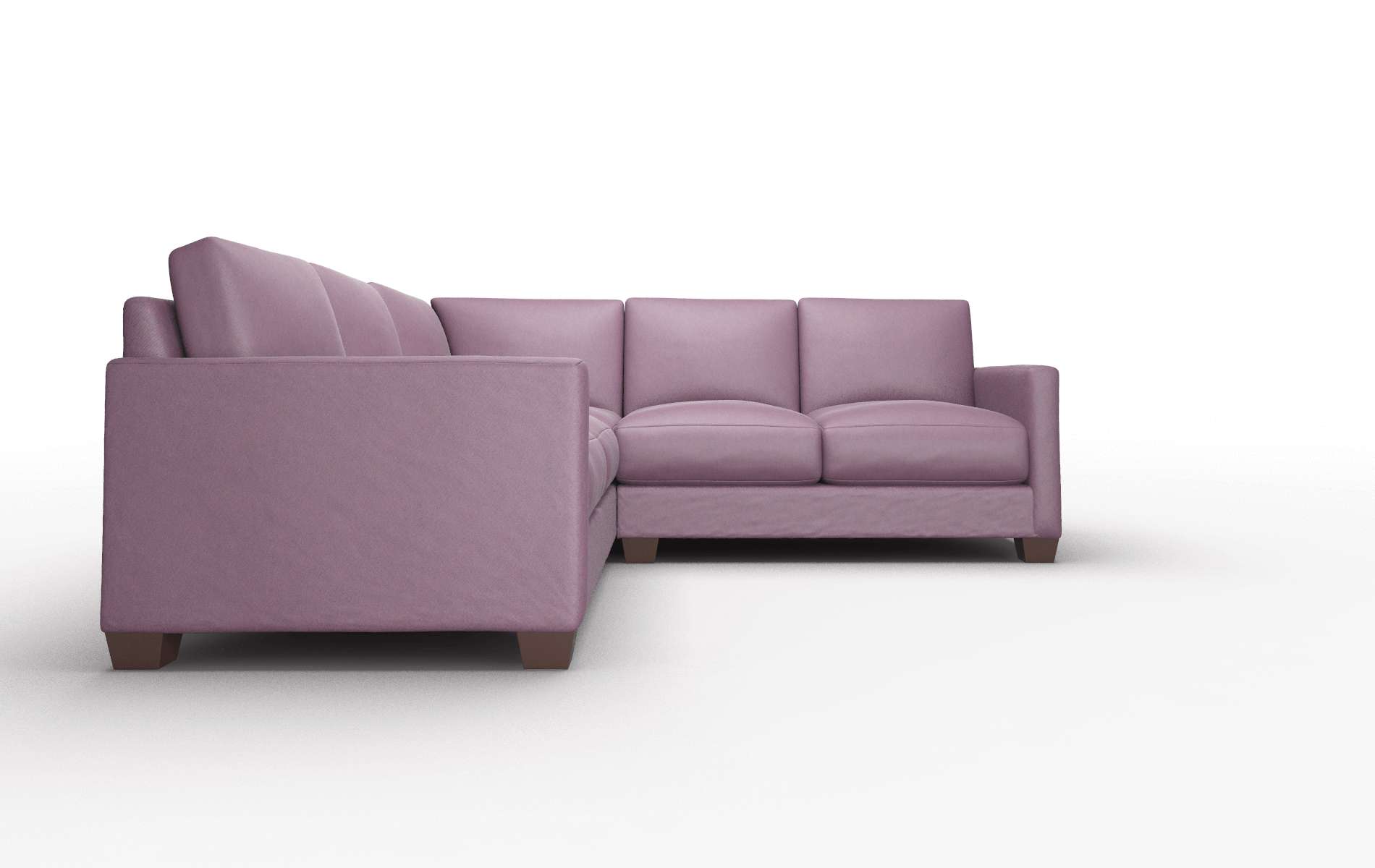 Dresden Bella Aubergine Sectional espresso legs 2