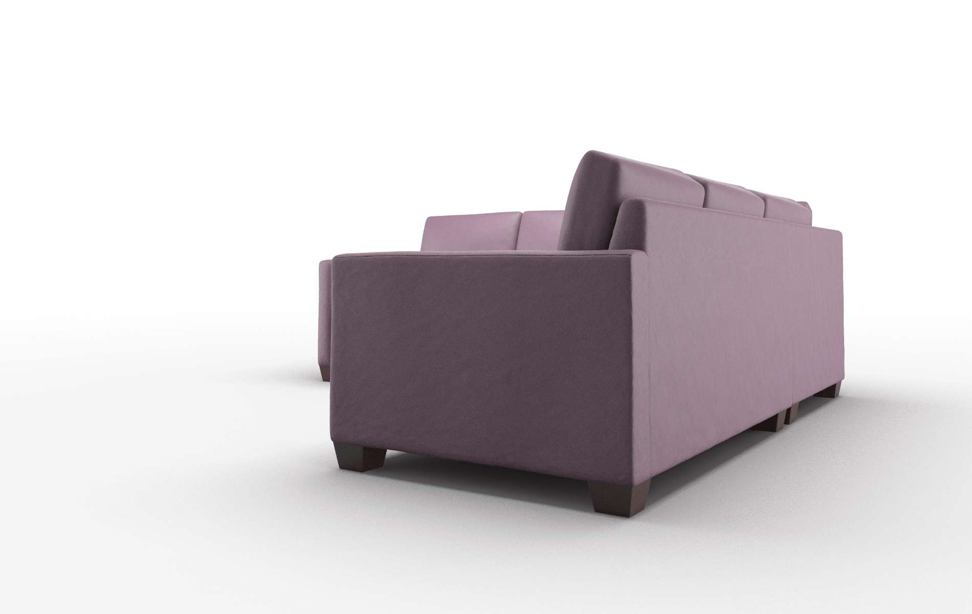 Dresden Bella Aubergine Sectional espresso legs 4