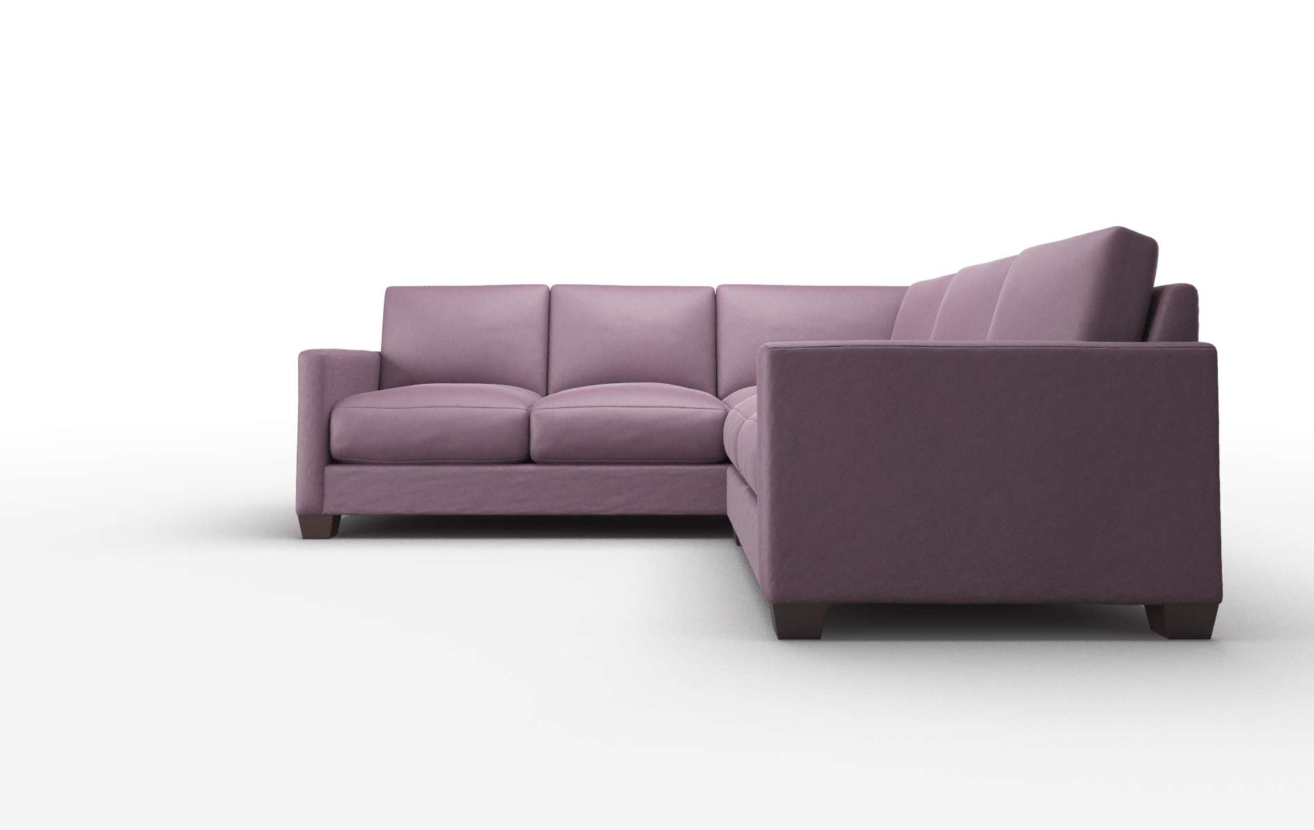 Dresden Bella Aubergine Sectional espresso legs 5