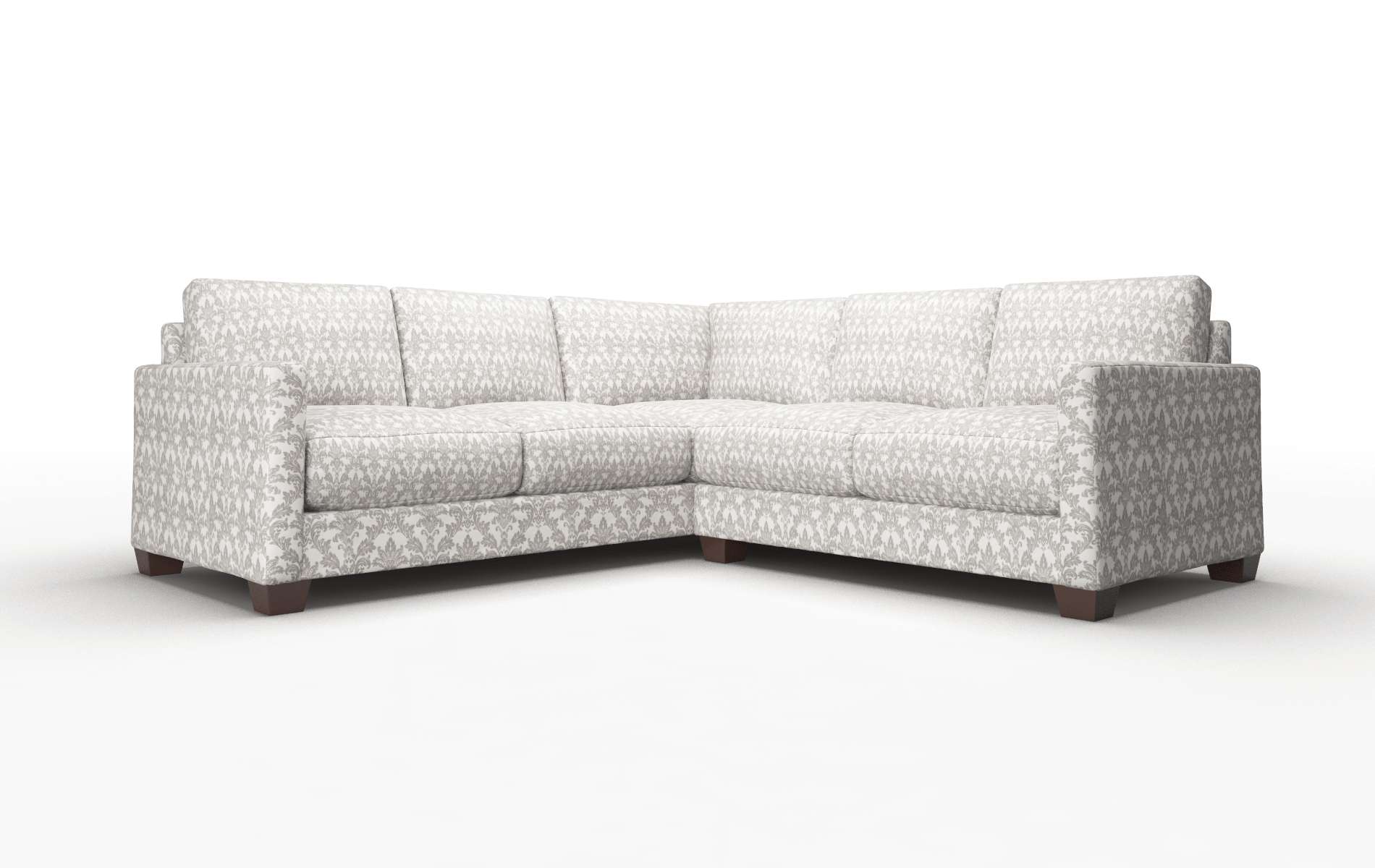 Dresden Bergamo dove Sectional Espresso Legs  1