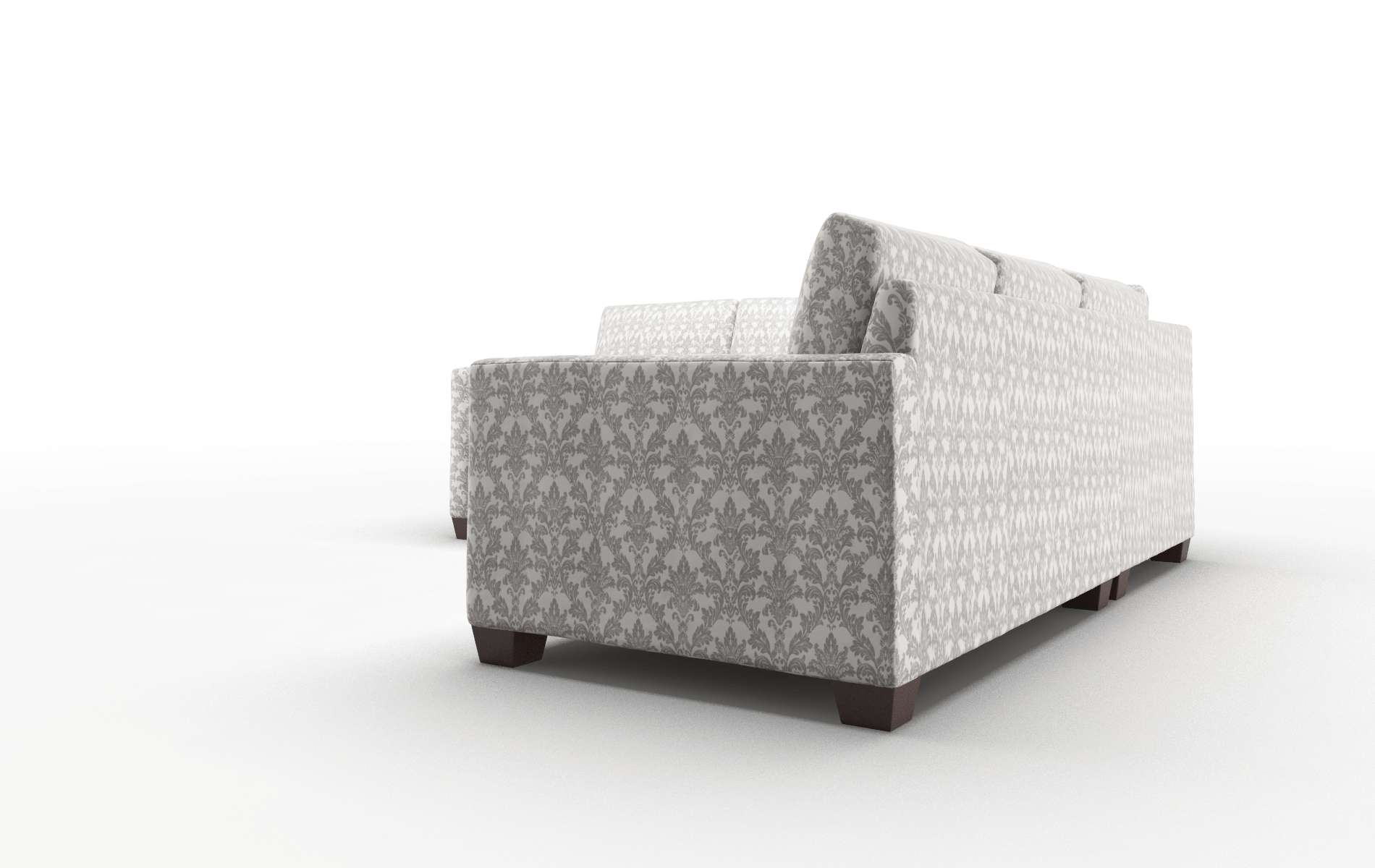 Dresden Bergamo Dove Sectional espresso legs 4