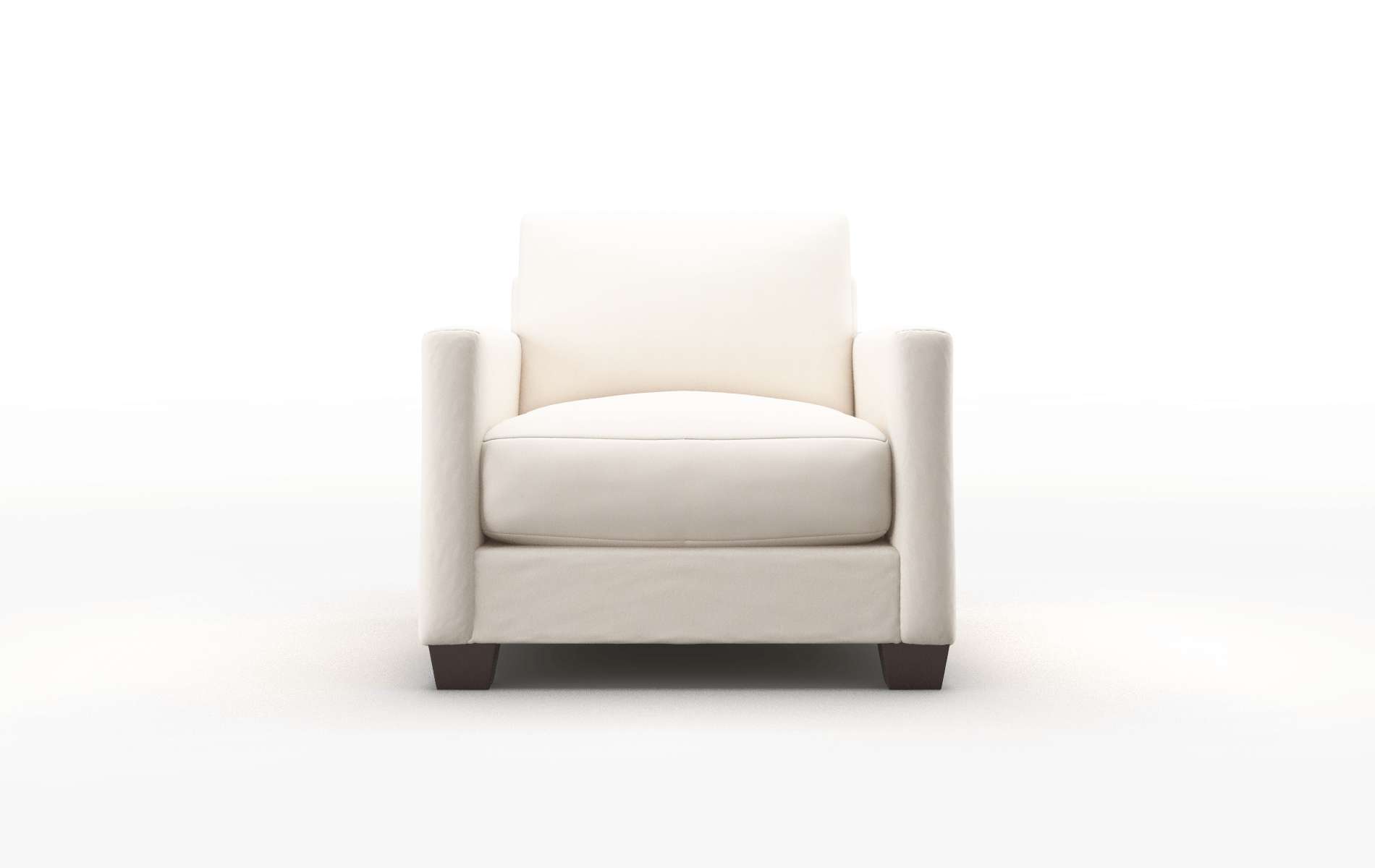 Dresden Blanche milky Chair Espresso Legs  1