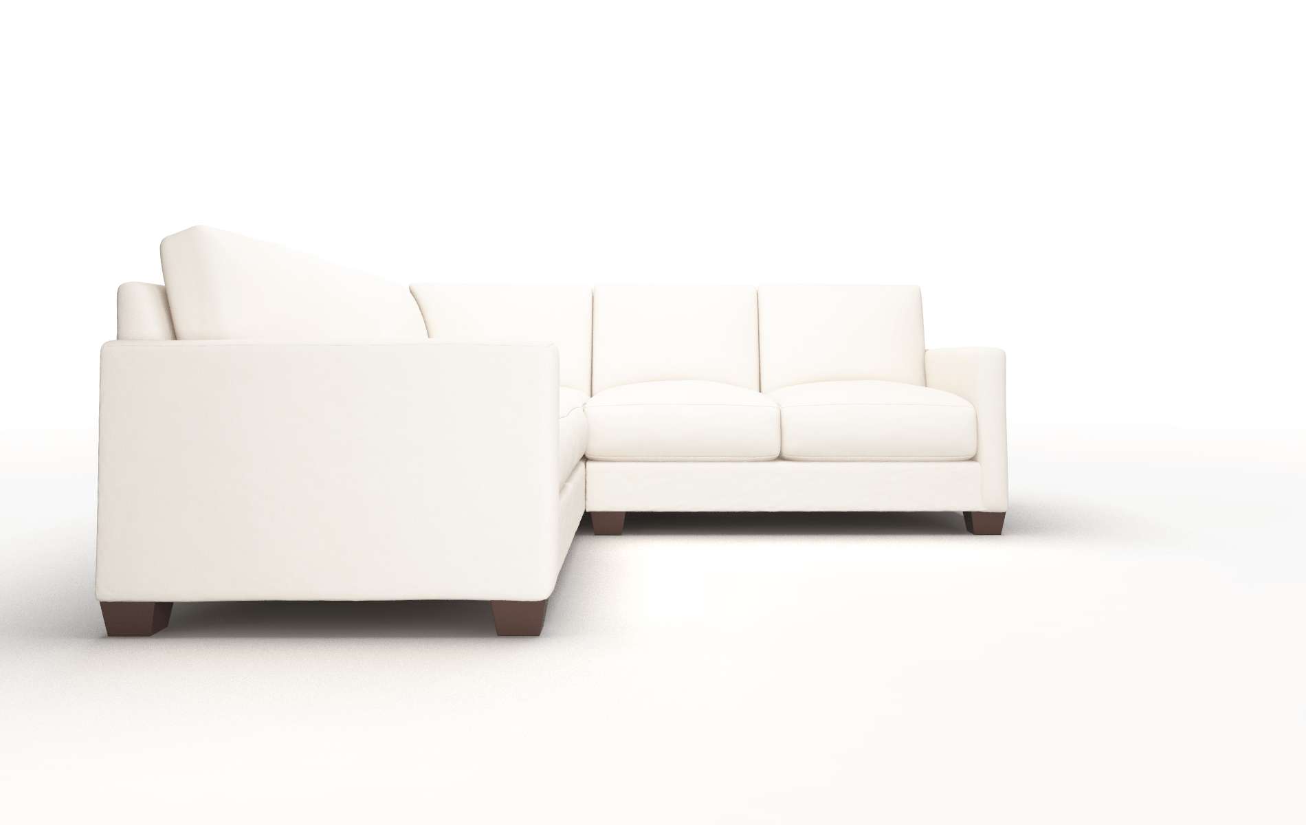 Dresden Blanche Milky Sectional espresso legs 2