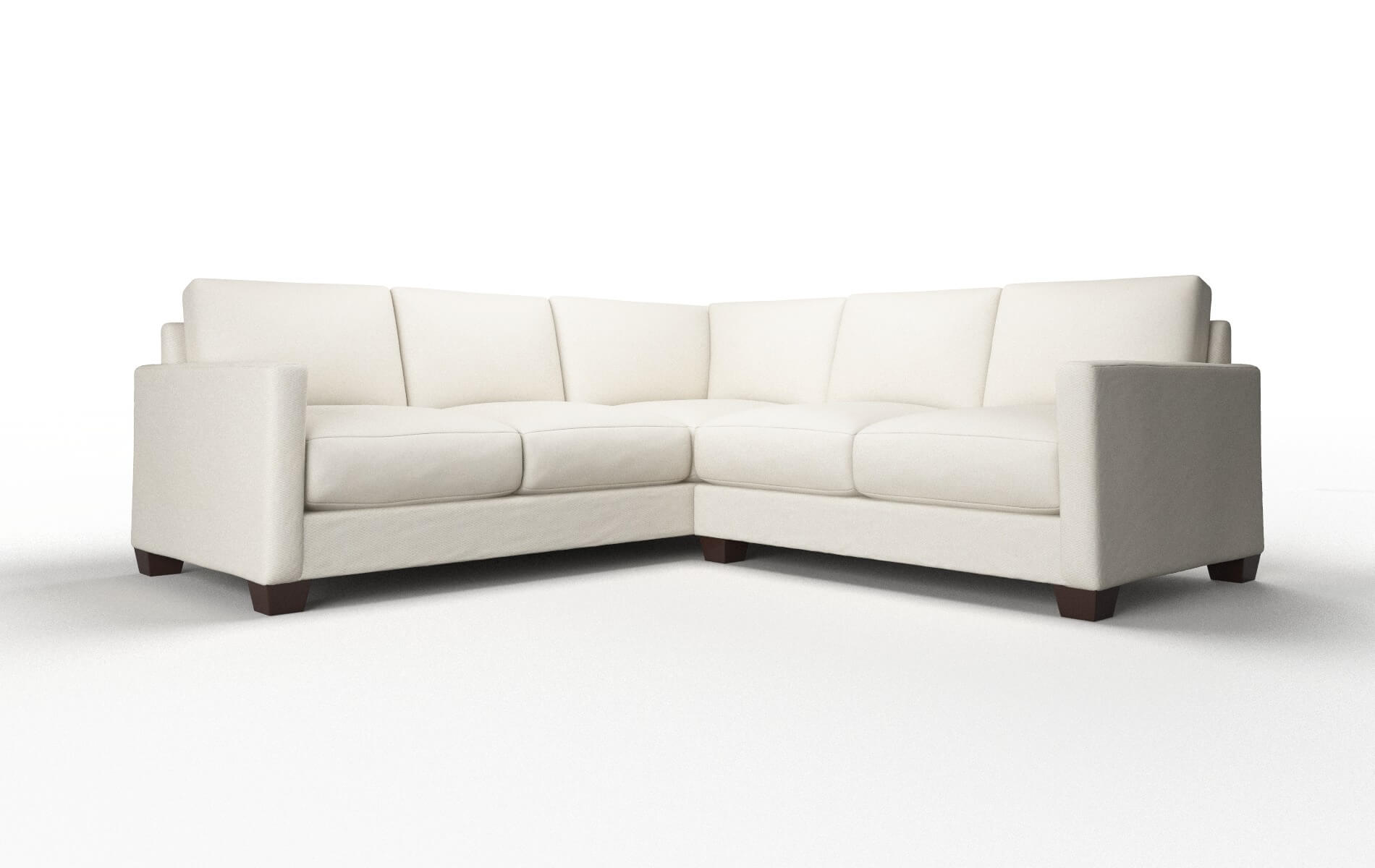 Dresden Bungalow Ivory Sectional espresso legs 1