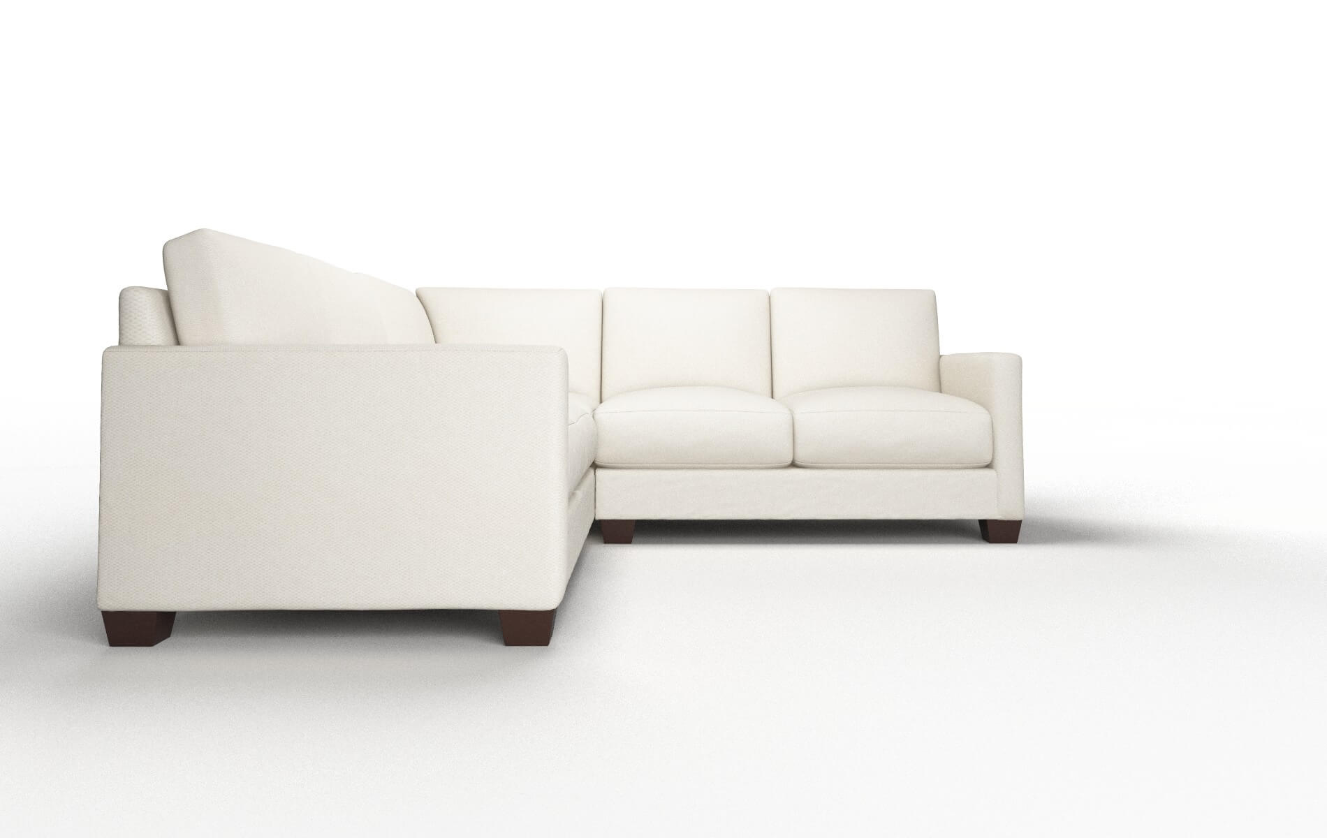 Dresden Bungalow Ivory Sectional espresso legs 2