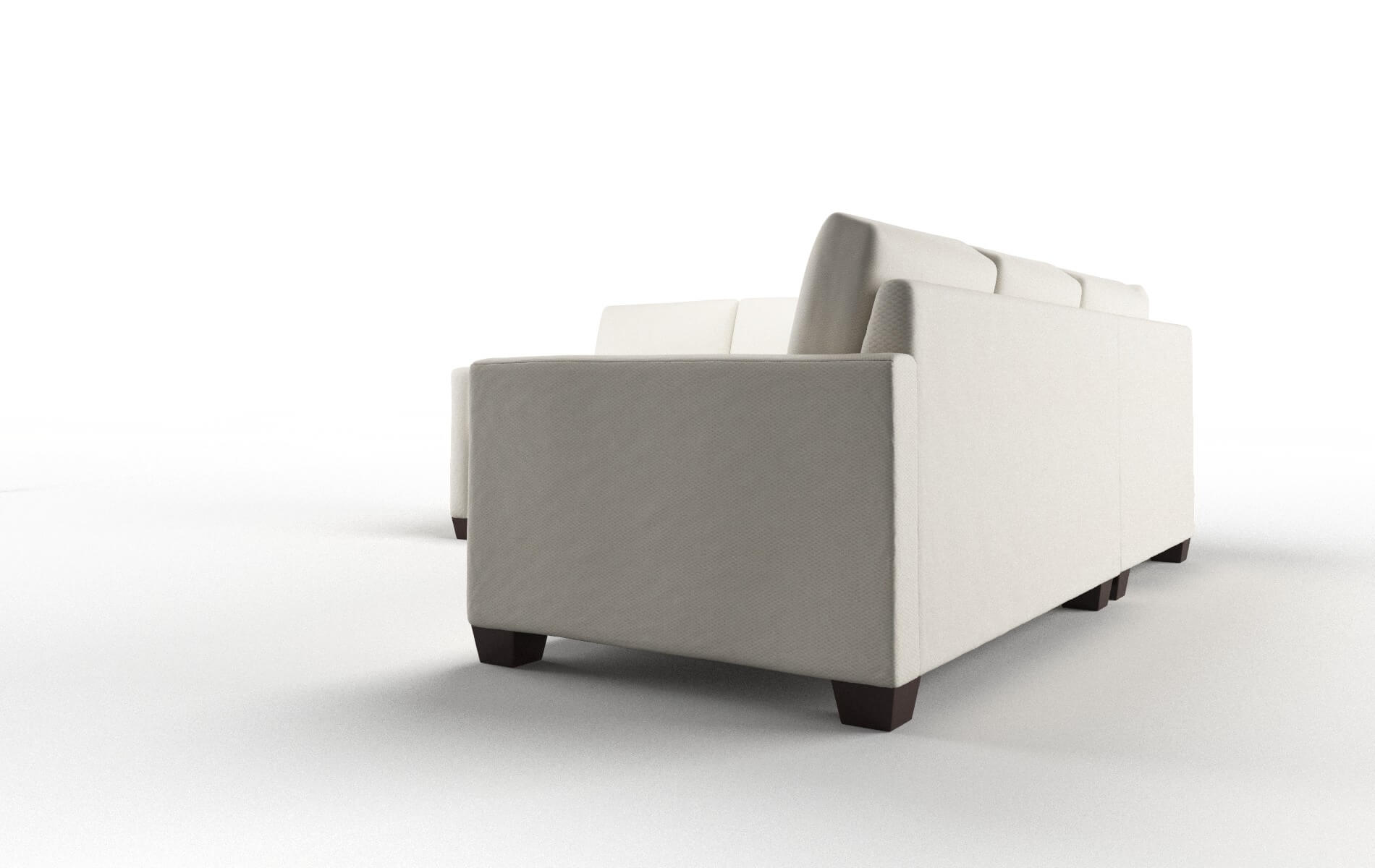 Dresden Bungalow Ivory Sectional espresso legs 4