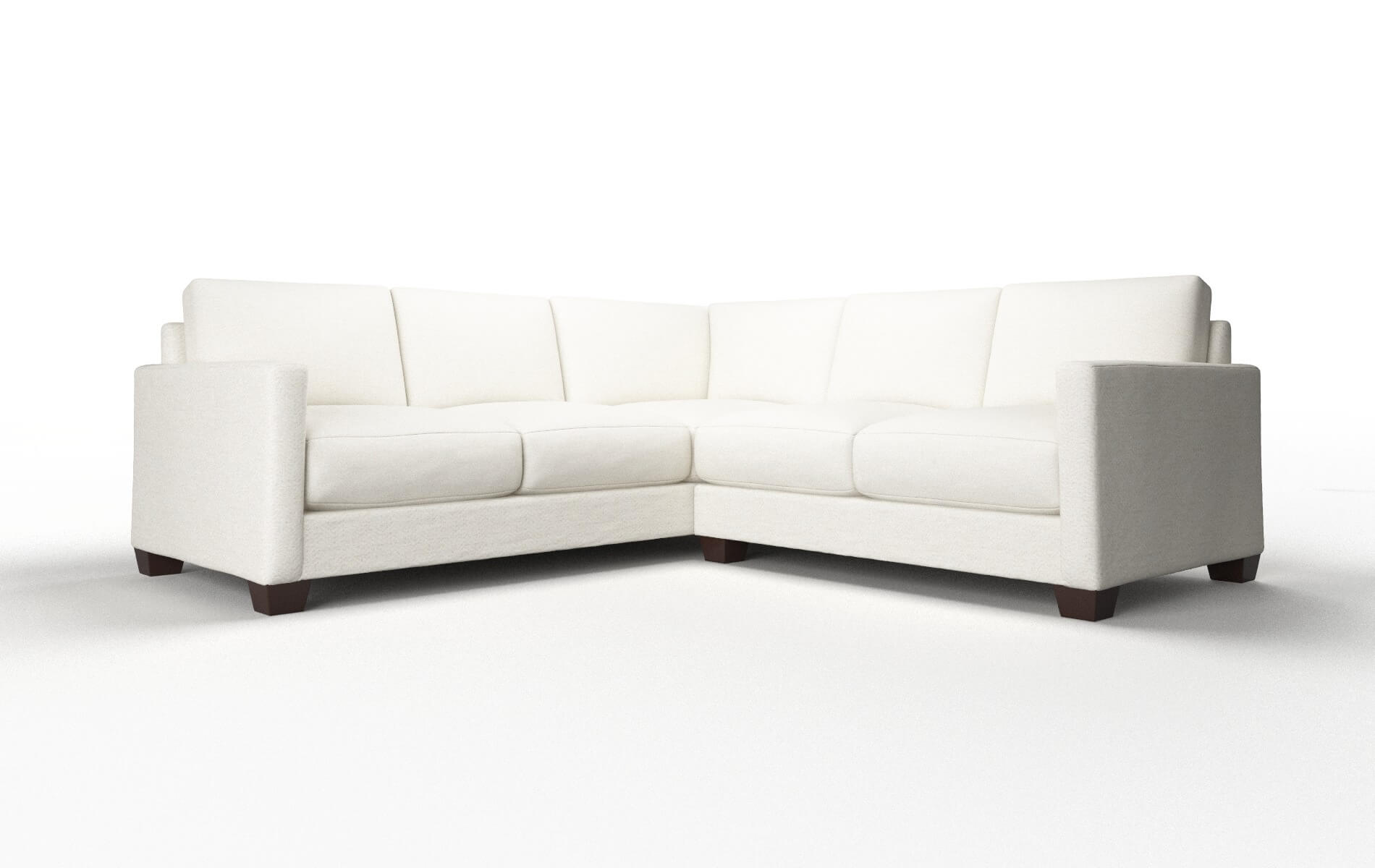 Dresden Catalina Ivory Sectional espresso legs 1