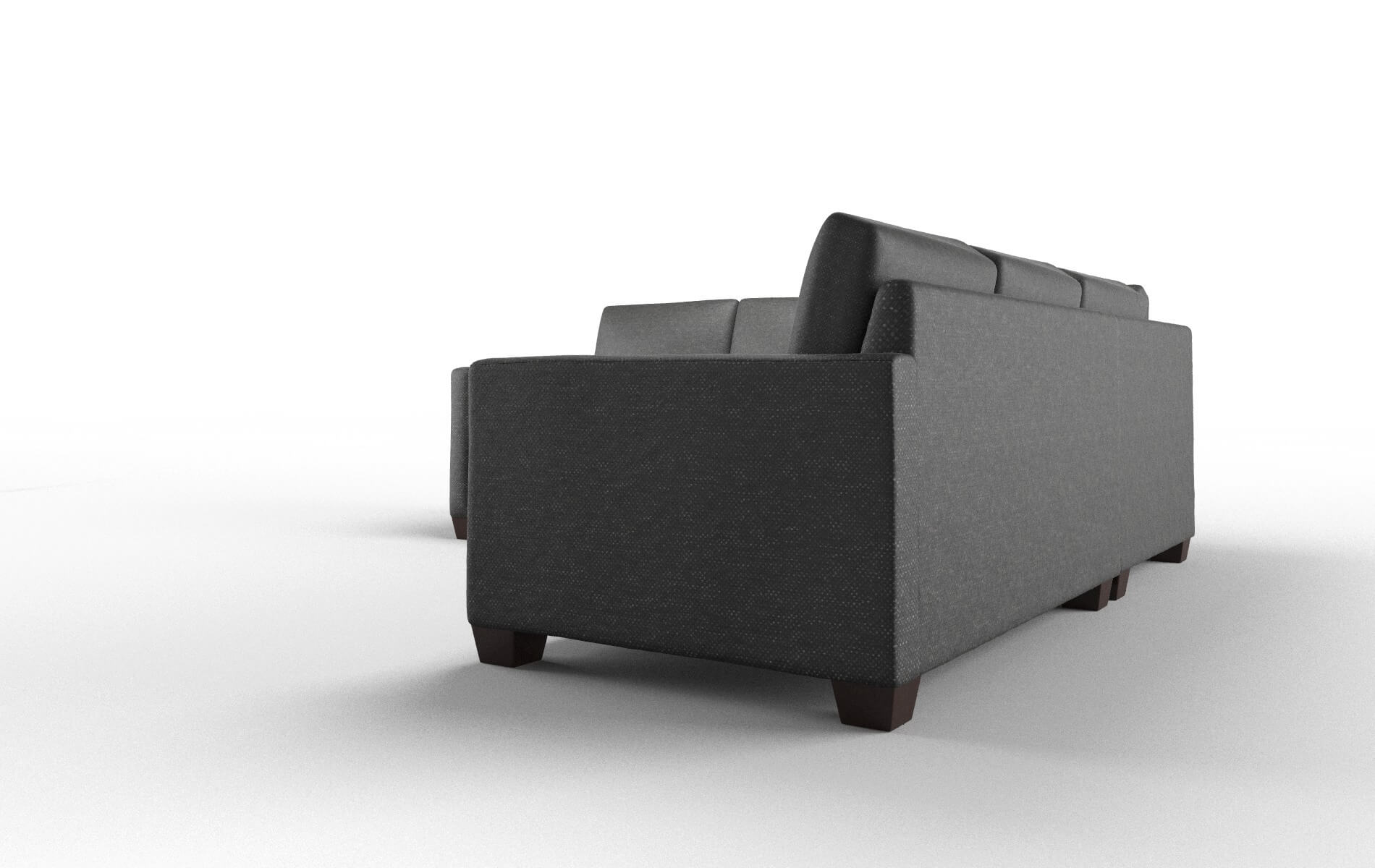 Dresden Chance Denim Sectional espresso legs 4