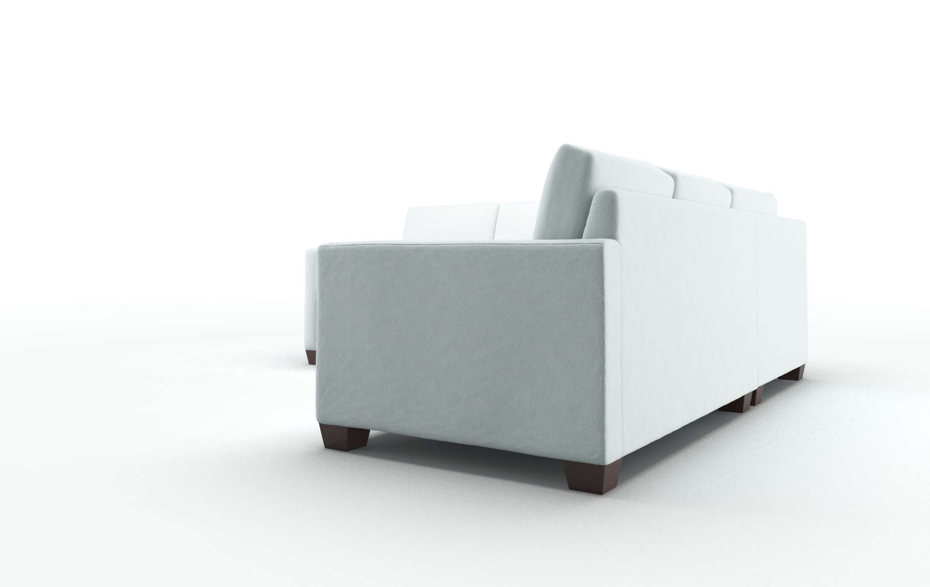 Dresden Clyde Cornflower Sectional espresso legs 4