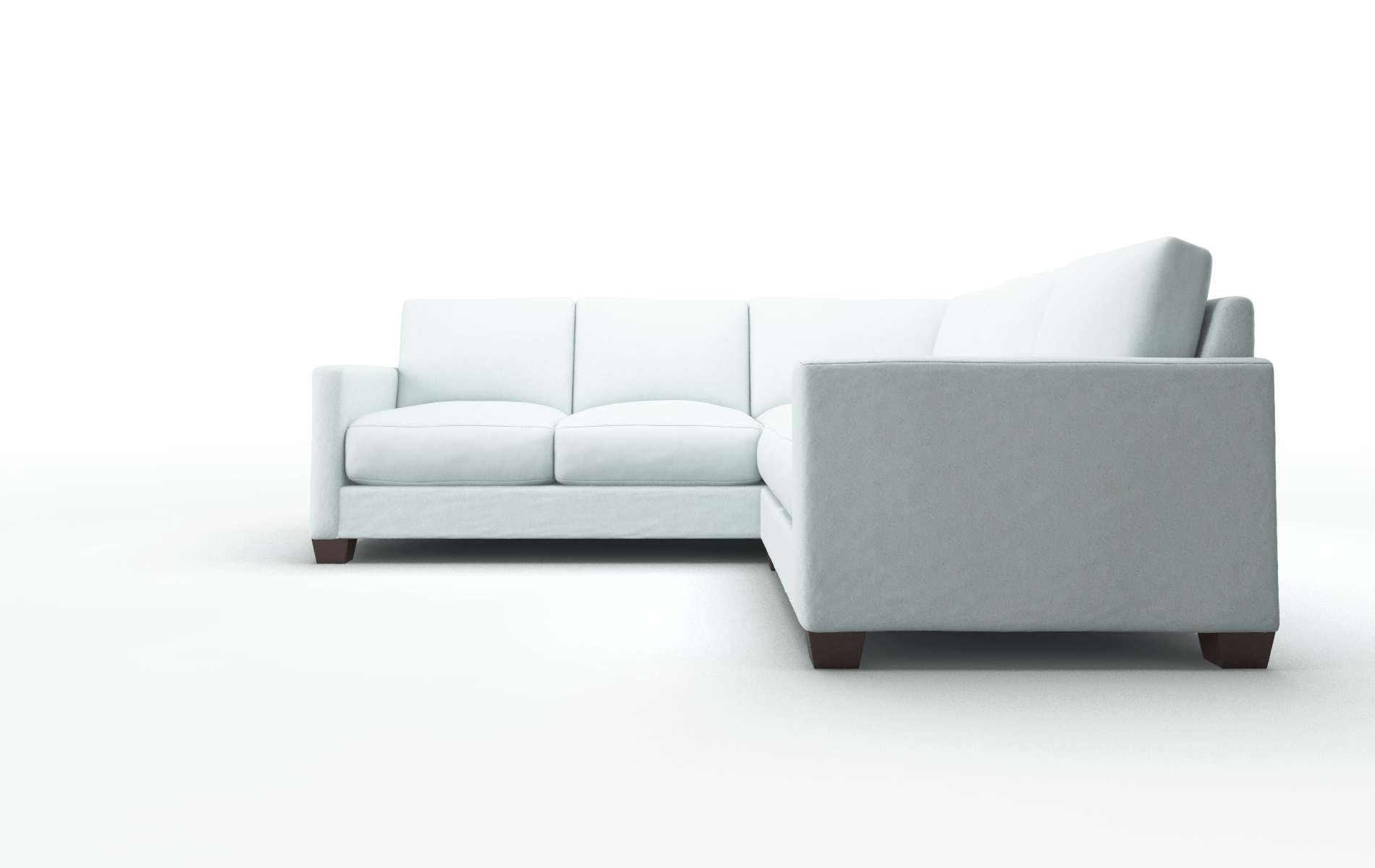 Dresden Clyde Cornflower Sectional espresso legs 5