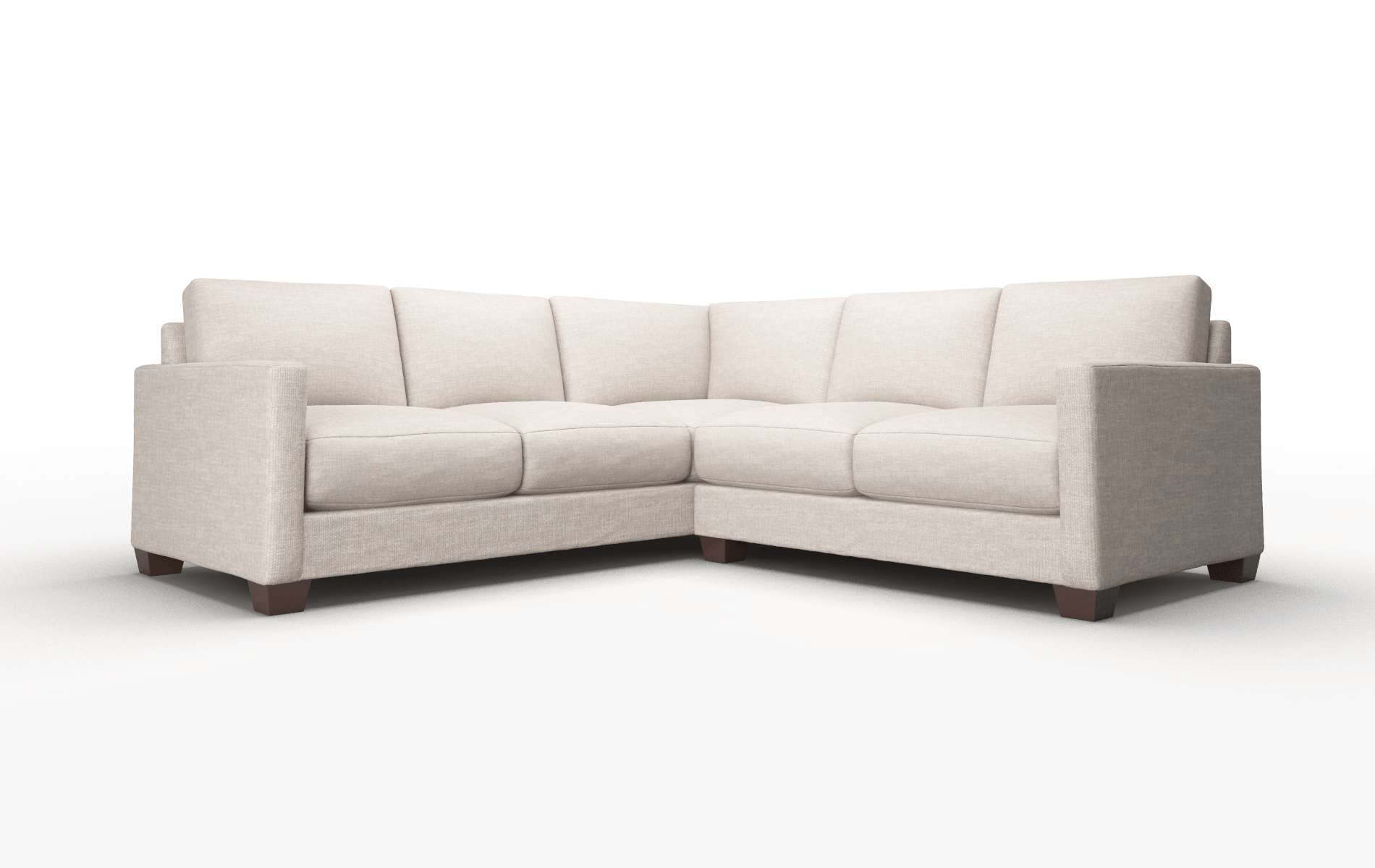 Dresden Clyde Dolphin Sectional espresso legs 1