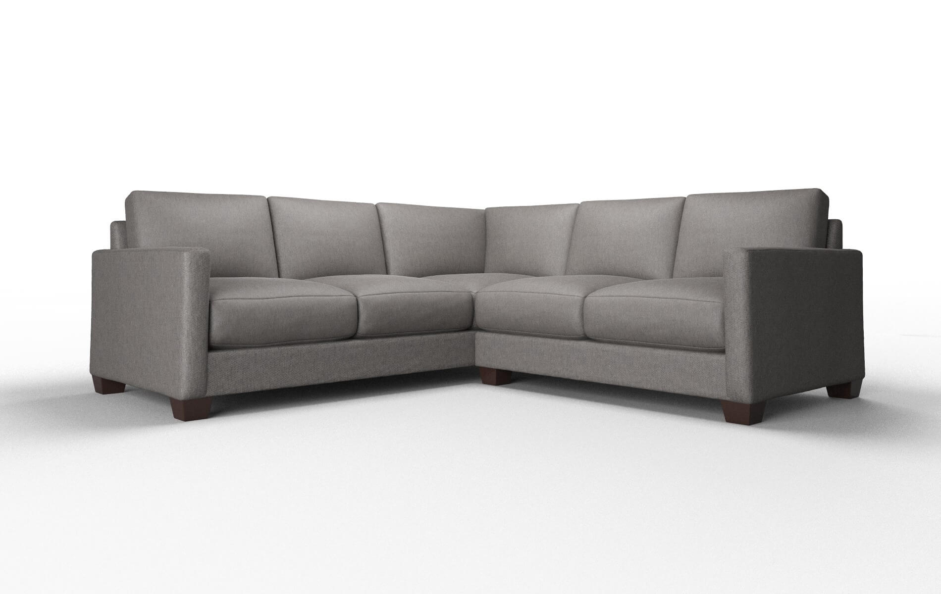 Dresden Cosmo Charcoal Sectional espresso legs 1