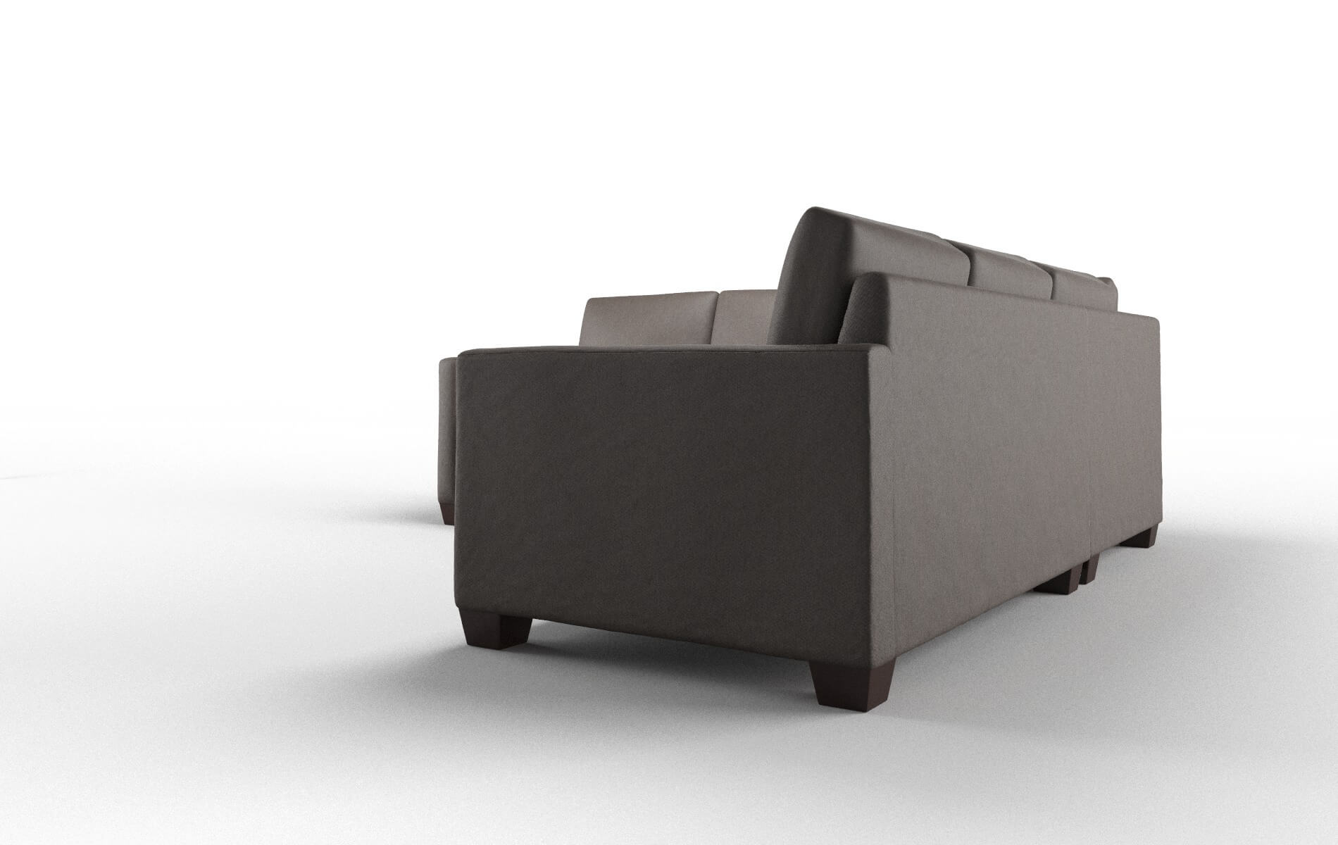 Dresden Cosmo Chocolate Sectional espresso legs 4