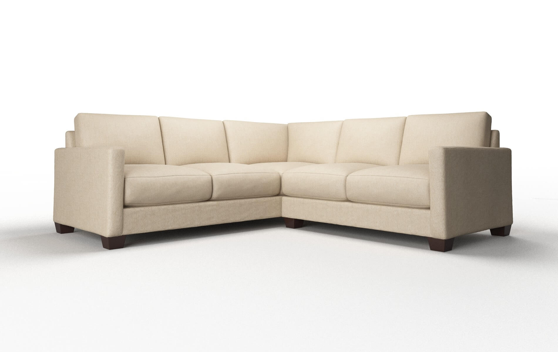 Dresden Cosmo Fawn Sectional espresso legs 1