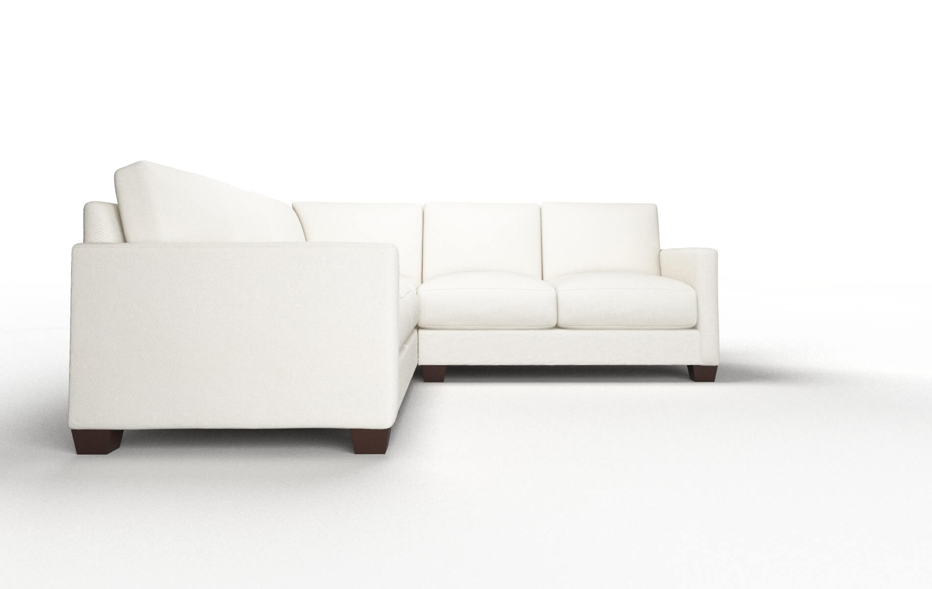 Dresden Cosmo Ivory Sectional espresso legs 2