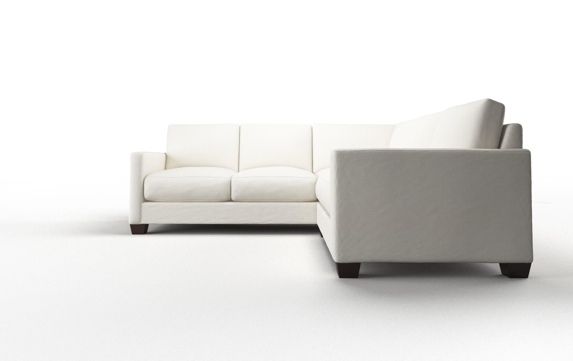 Dresden Cosmo Ivory Sectional espresso legs 5
