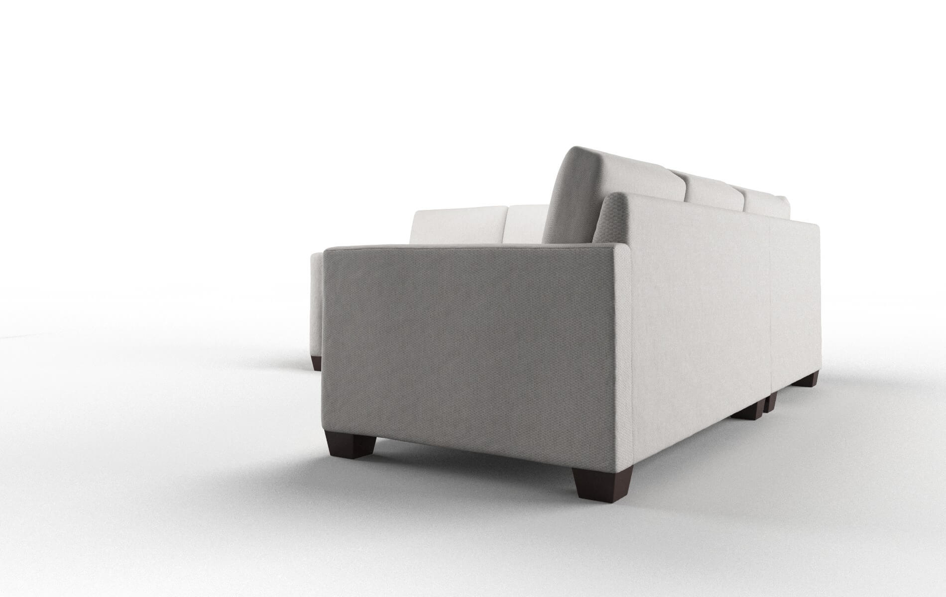 Dresden Cosmo Silver Sectional espresso legs 4