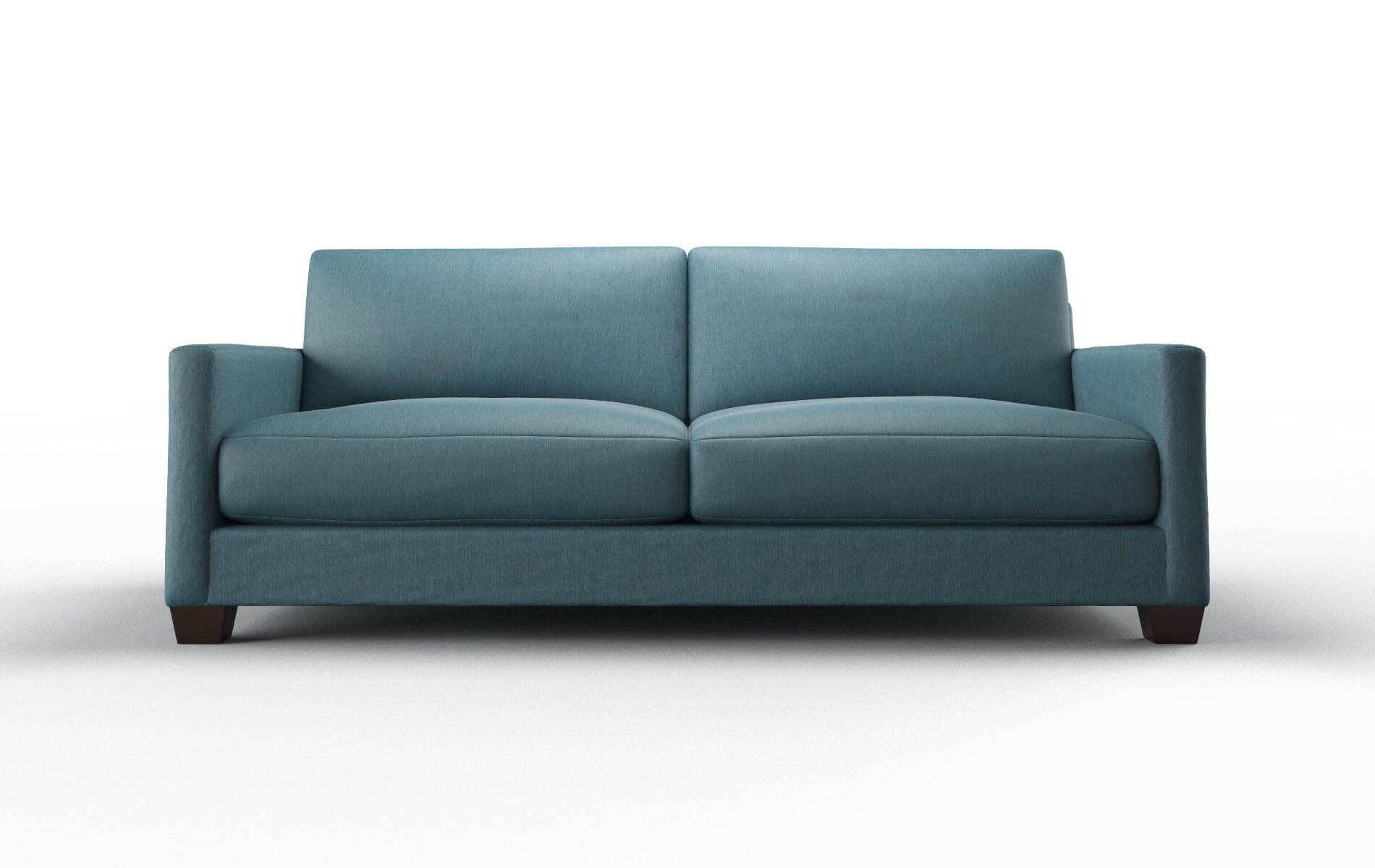 Dresden Cosmo Teal Sofa espresso legs 1