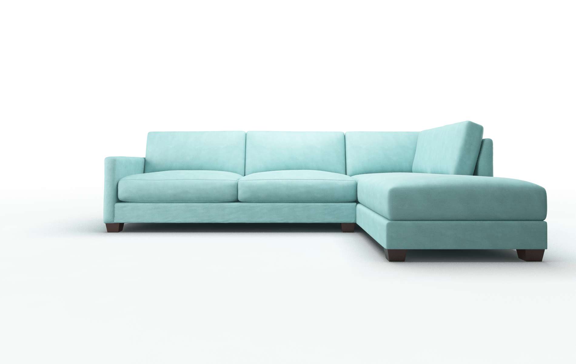 Dresden Curious Turquoise chair espresso legs