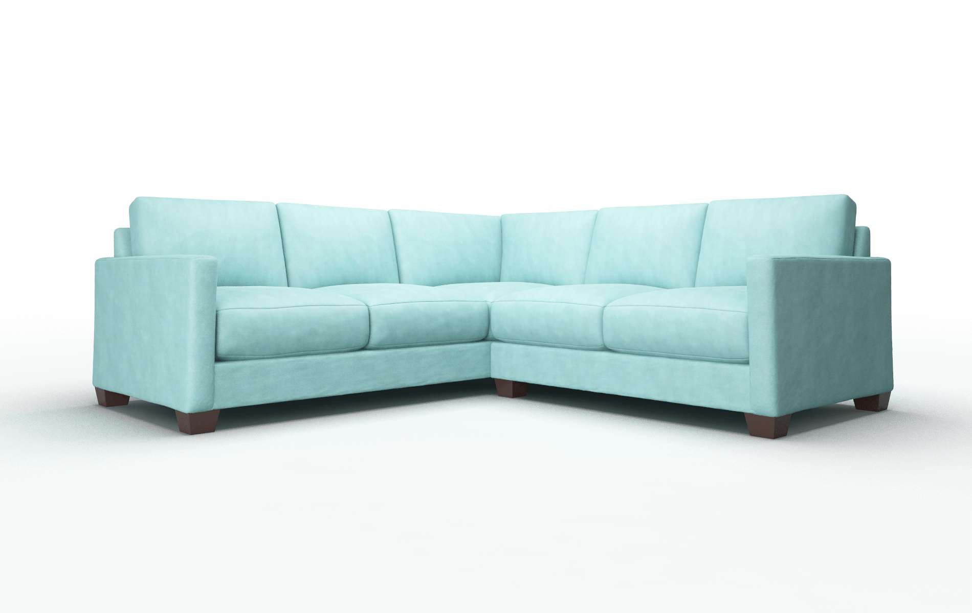 Dresden Curious Turquoise Sectional espresso legs 1